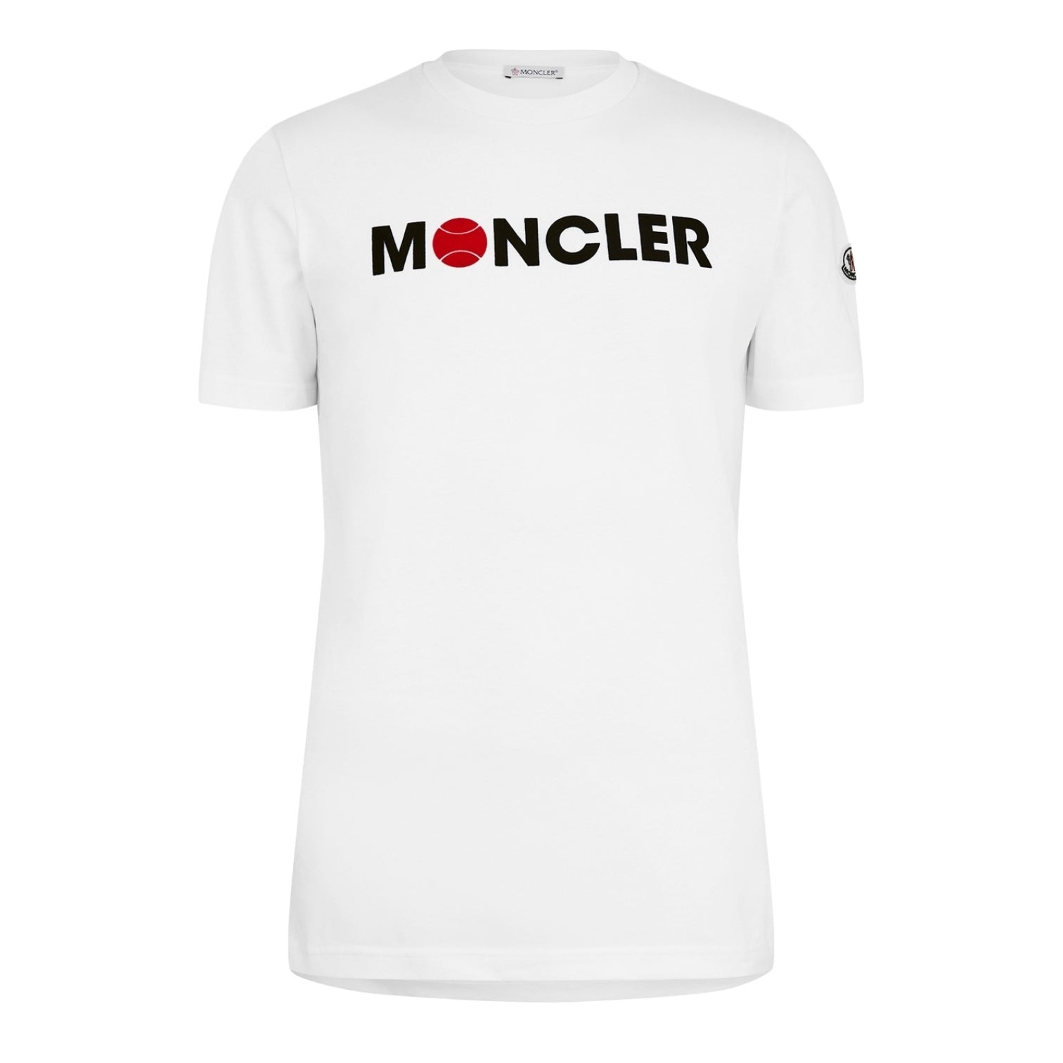 LUXURY HUB MONCLER FLOCKED LOGO TEE