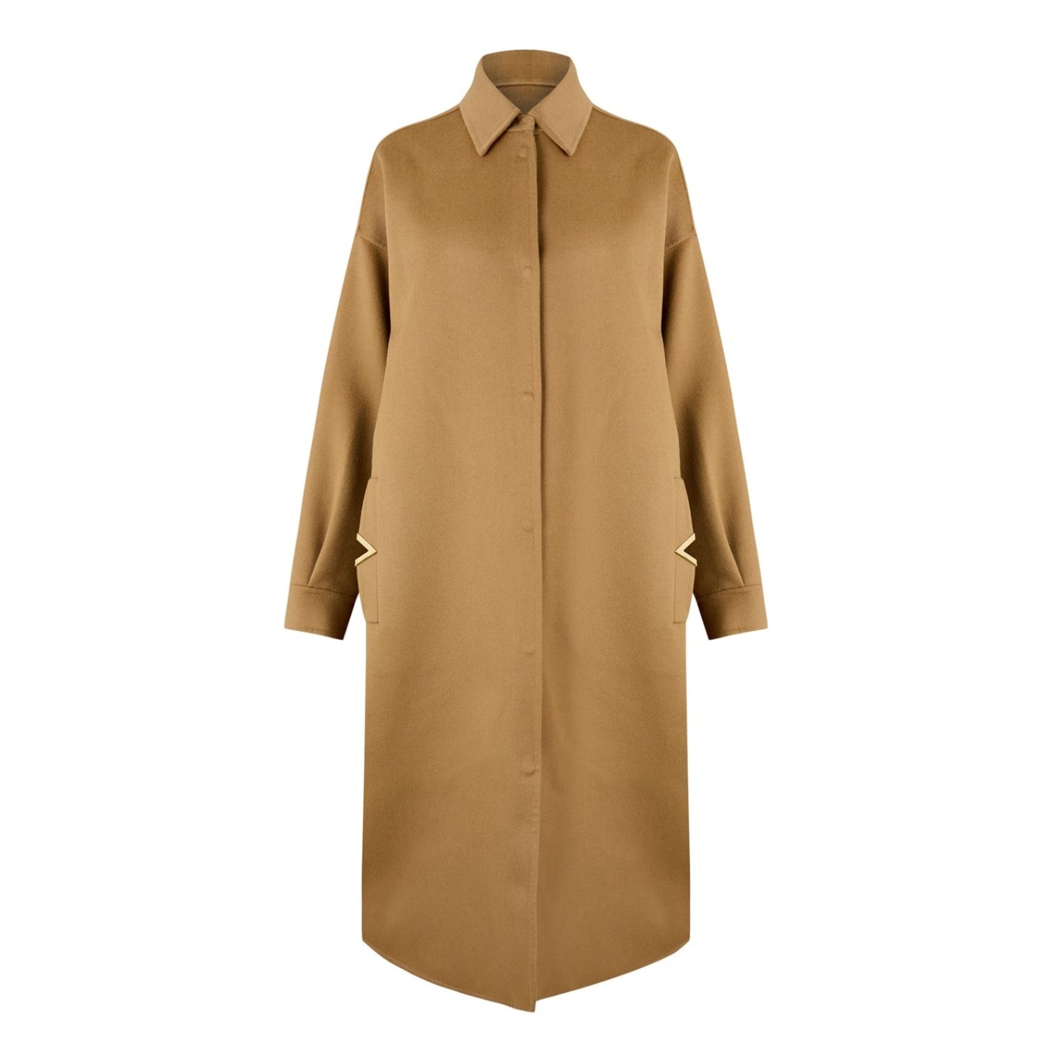 LUXURY HUB VALENTINO EMBELLISHED CASHMERE BLEND COAT