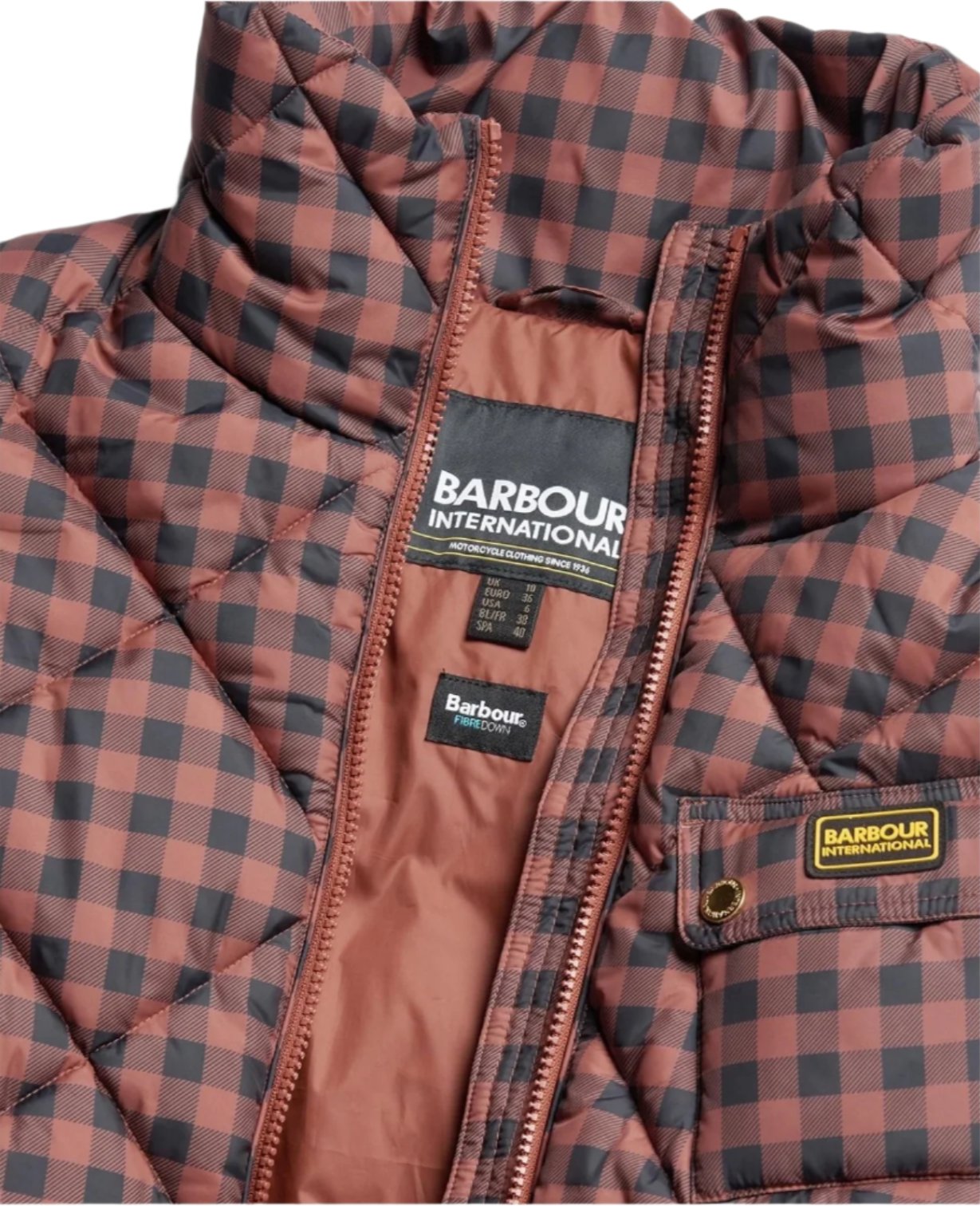 LUXURY HUB BARBOUR INTERNATIONAL PRINTED AURORA QUILTED JACKET