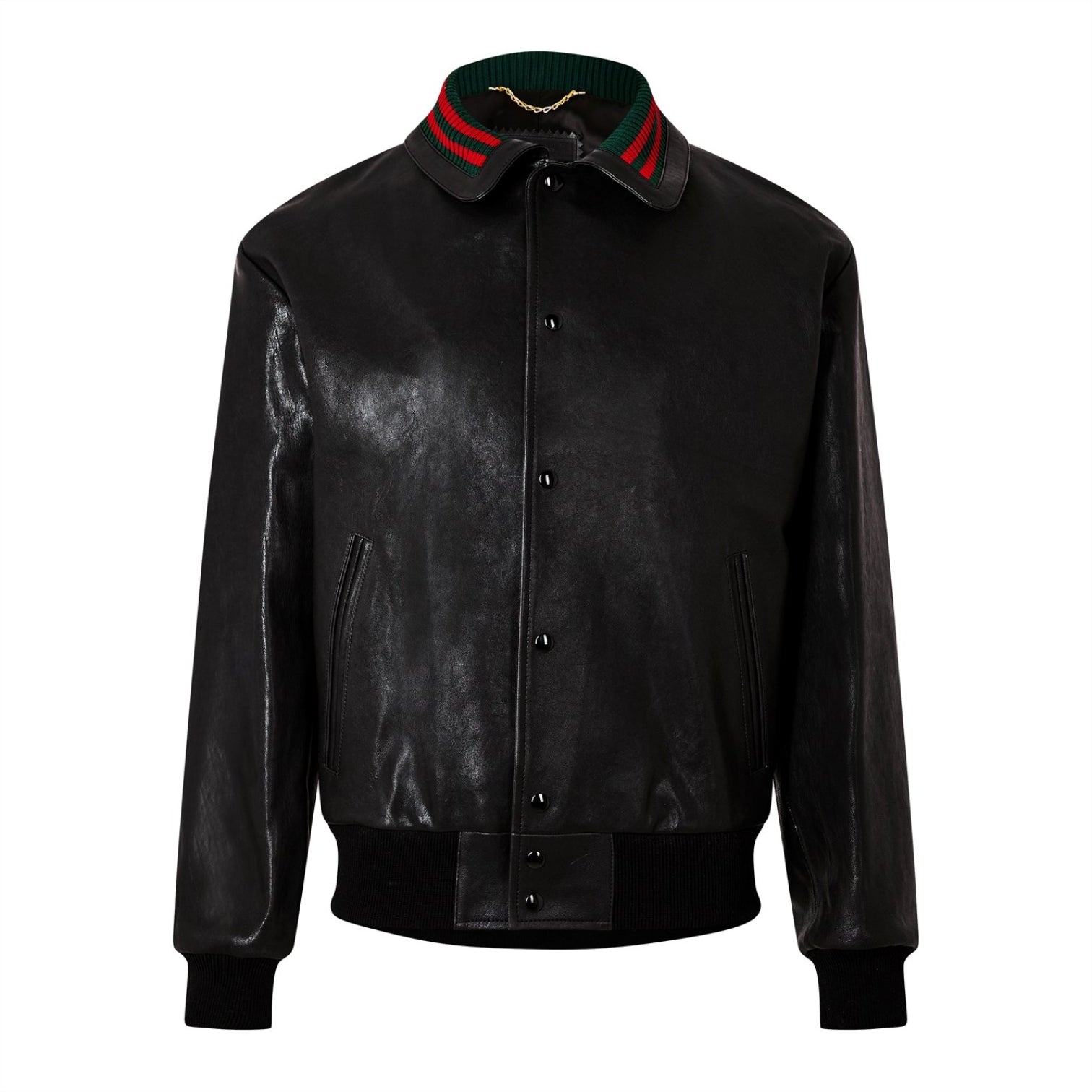 LUXURY HUB GUCCI LEATHER BOMBER JACKET