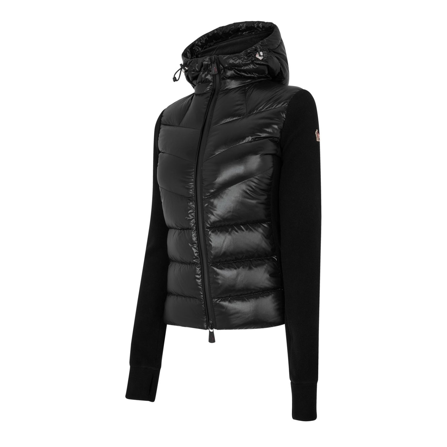 LUXURY HUB MONCLER GRENOBLE PADDED FLEECE CARDIGAN