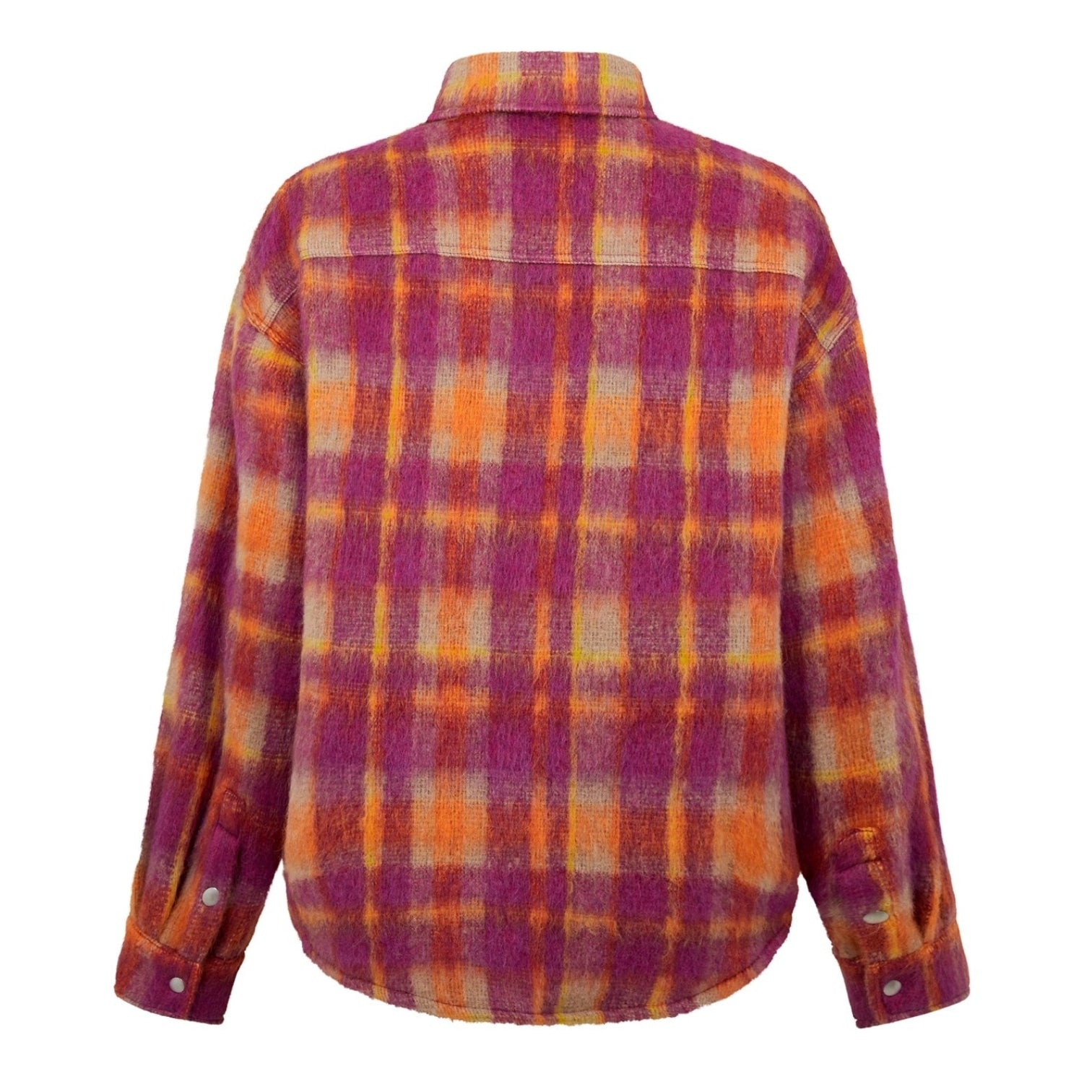 LUXURY HUB PALM ANGELS BRUSHED WOOL CHECK OVERSHIRT