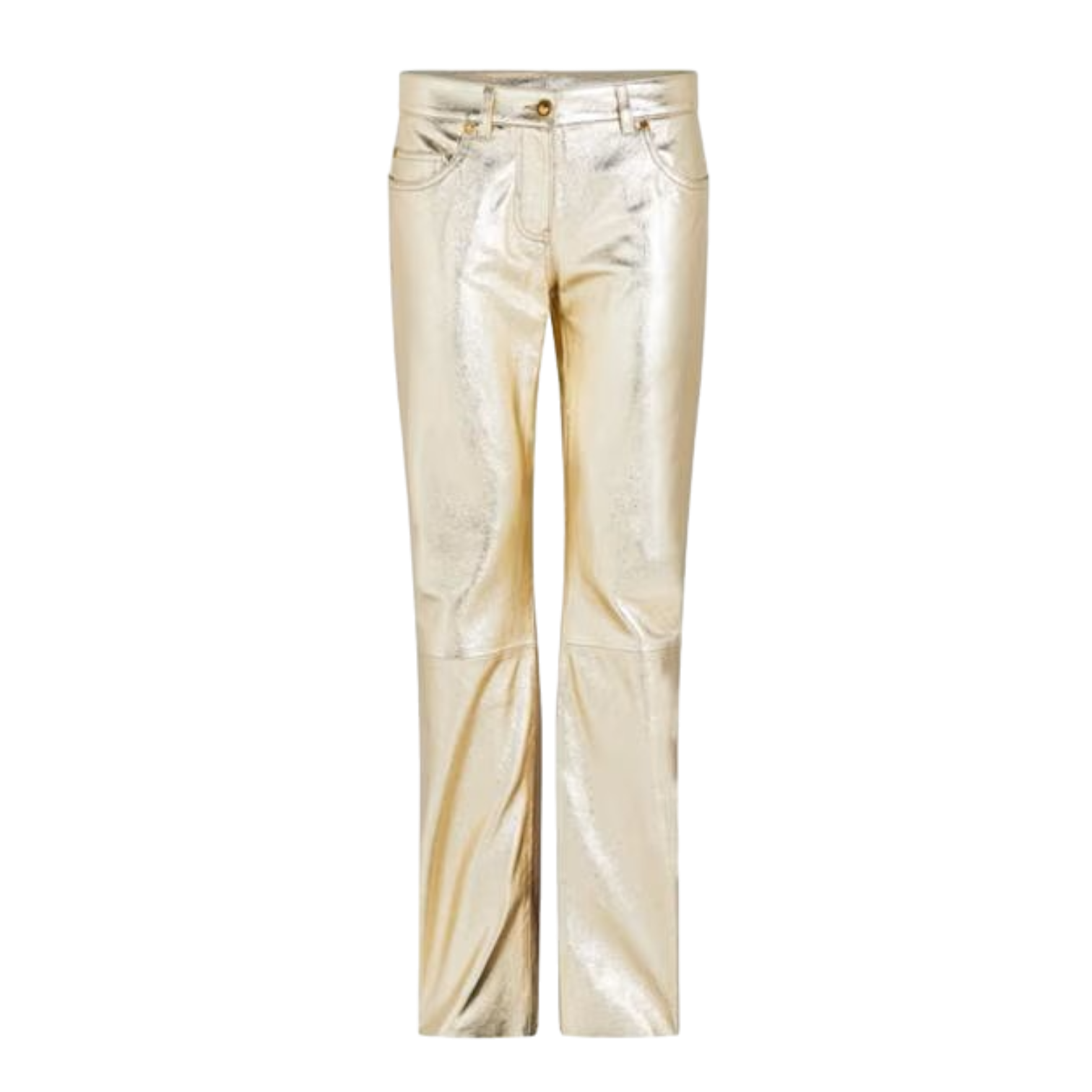 LUXURY HUB PALM ANGELS LAMINATED LEATHER TROUSERS