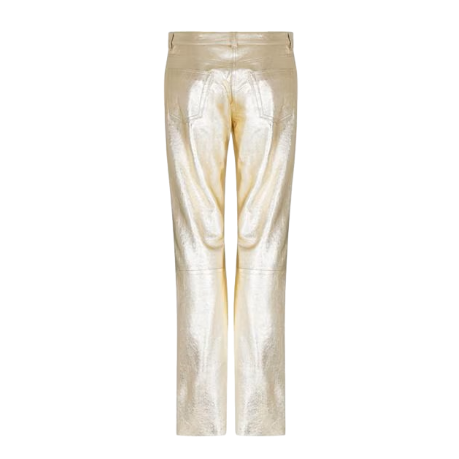 LUXURY HUB PALM ANGELS LAMINATED LEATHER TROUSERS