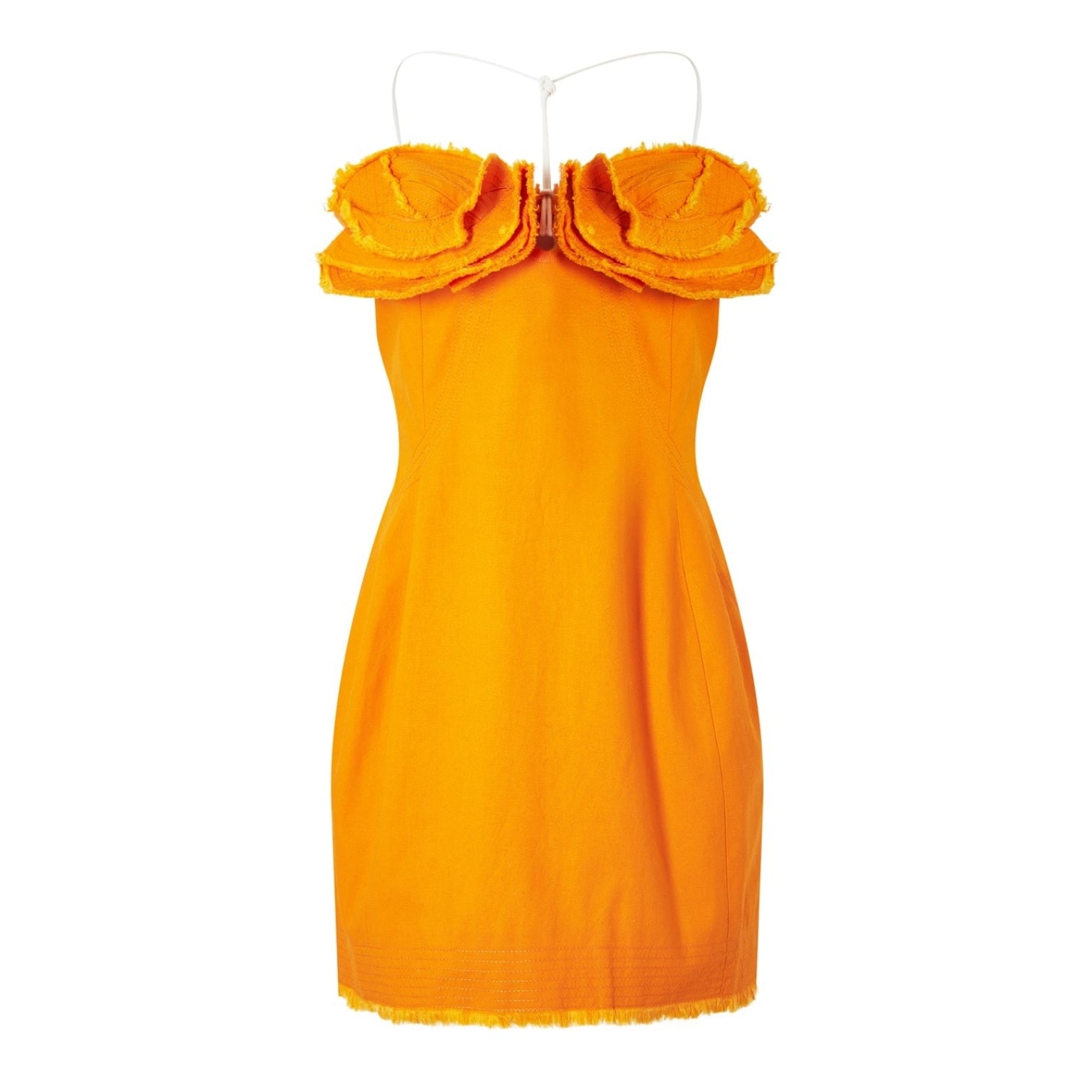 LUXURY HUB JACQUEMUS LE ARTICHAUT RUFFLE MINI DRESS