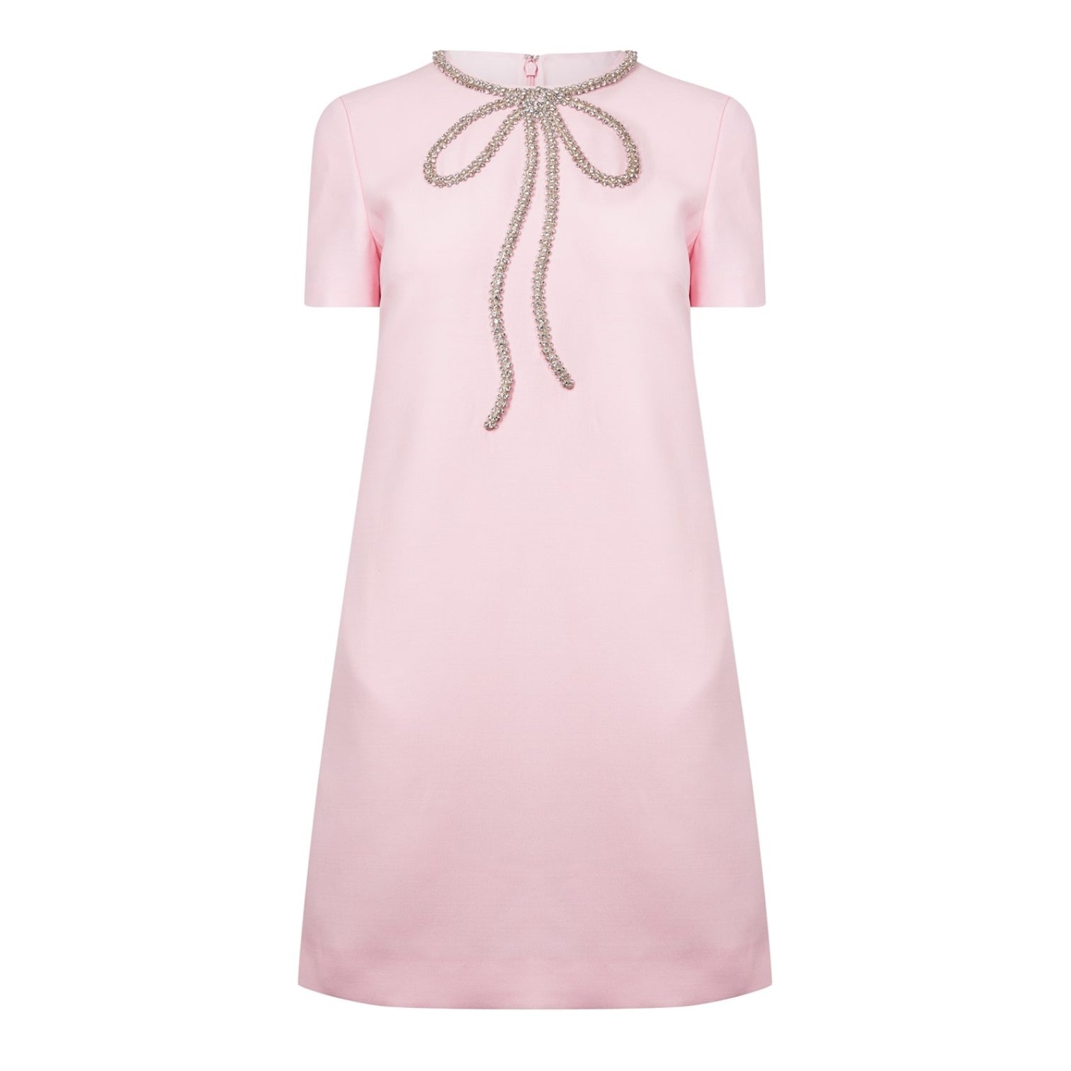 LUXURY HUB VALENTINO CREPE COUTURE EMBROIDERED MINI DRESS