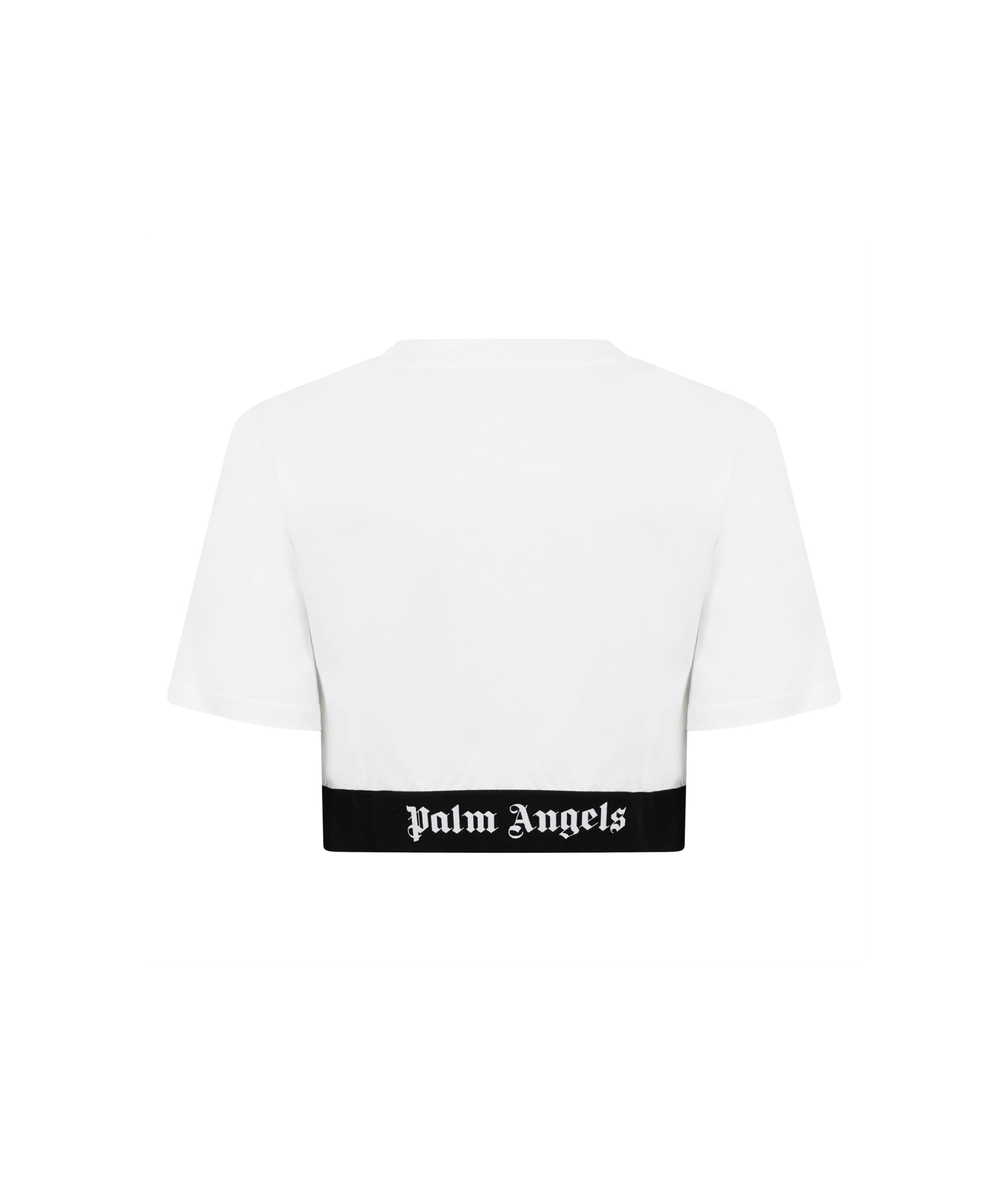 LUXURY HUB PALM ANGELS LOGO TRIM CROPPED TOP