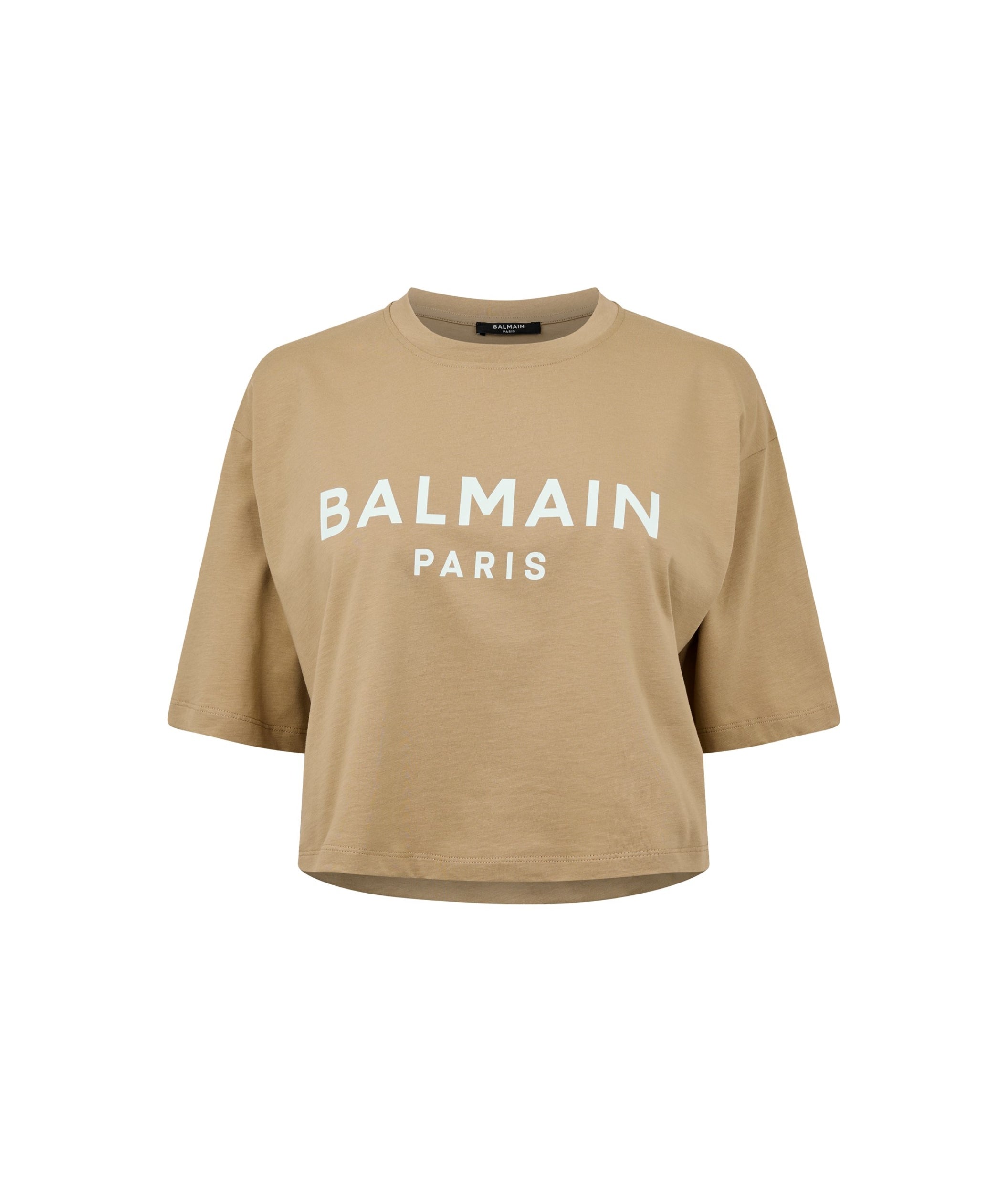 LUXURY HUB BALMAIN PRINTED CROPPED TOP