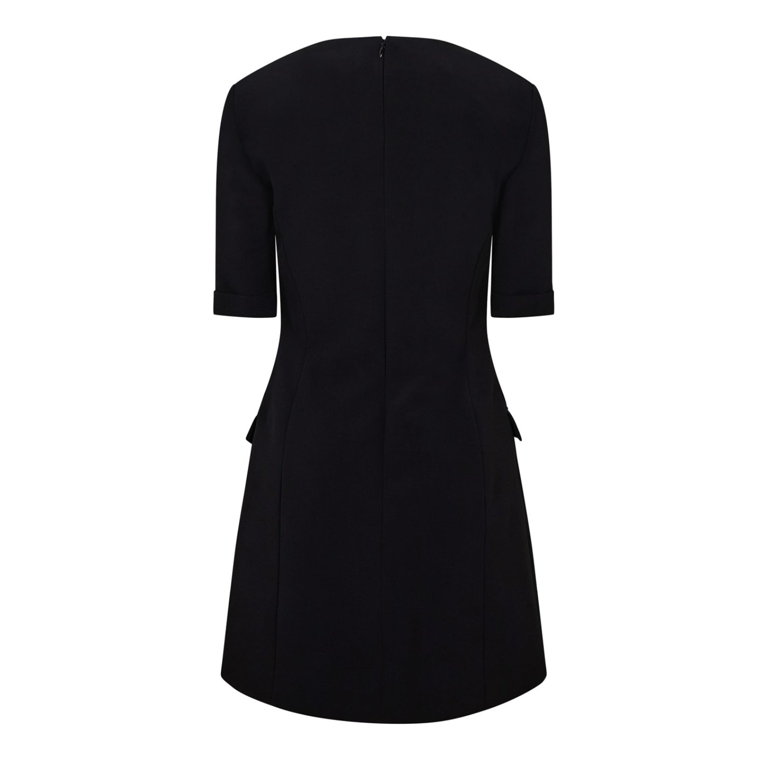 LUXURY HUB BALMAIN BUTTONED CREPE DRESS