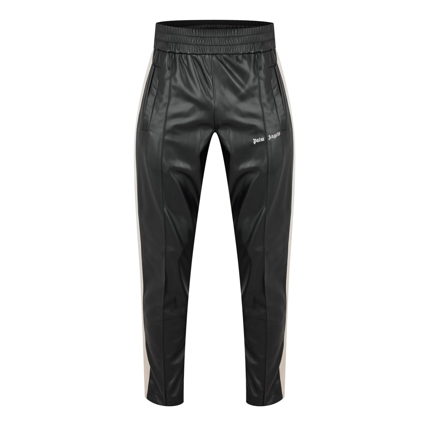 LUXURY HUB PALM ANGELS PALM LEATHER TRACK PANTS