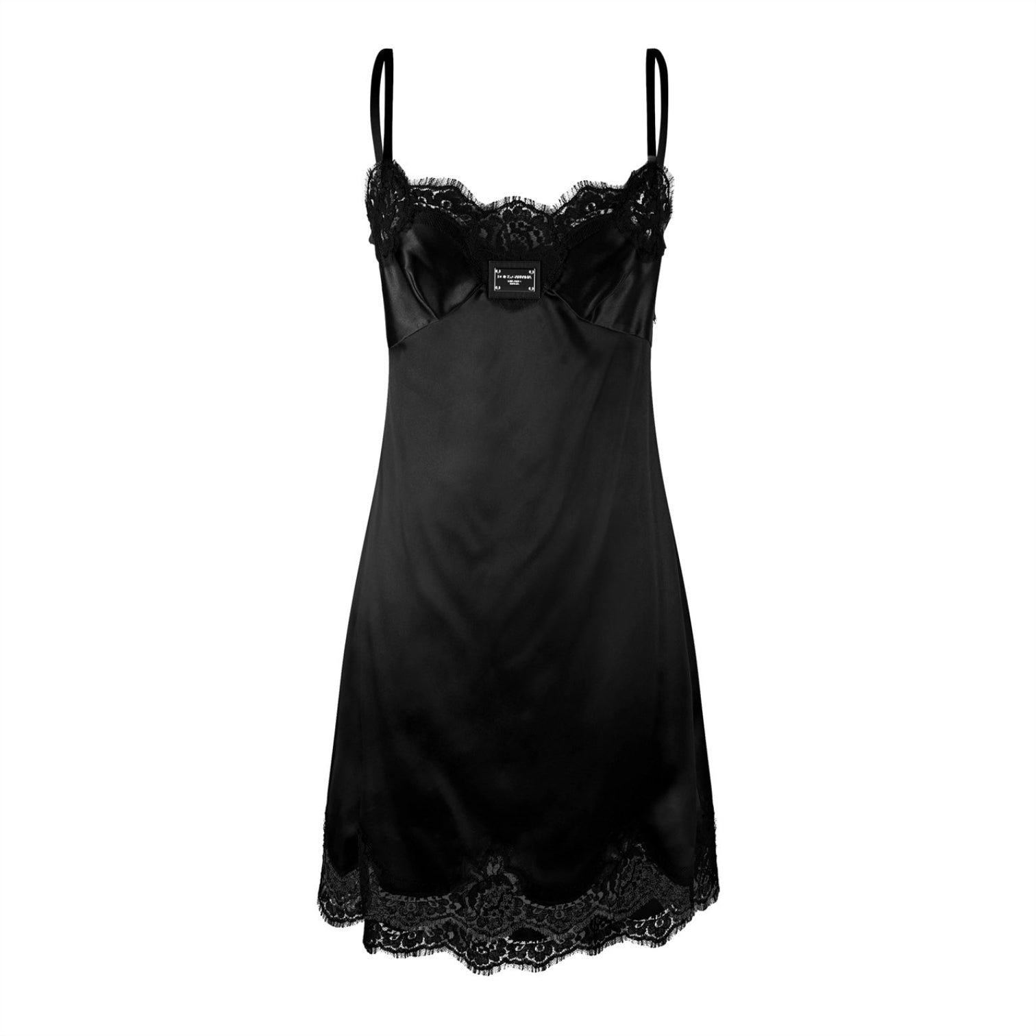 LUXURY HUB DOLCE AND GABBANA LACE DETAIL SLIP DRESS