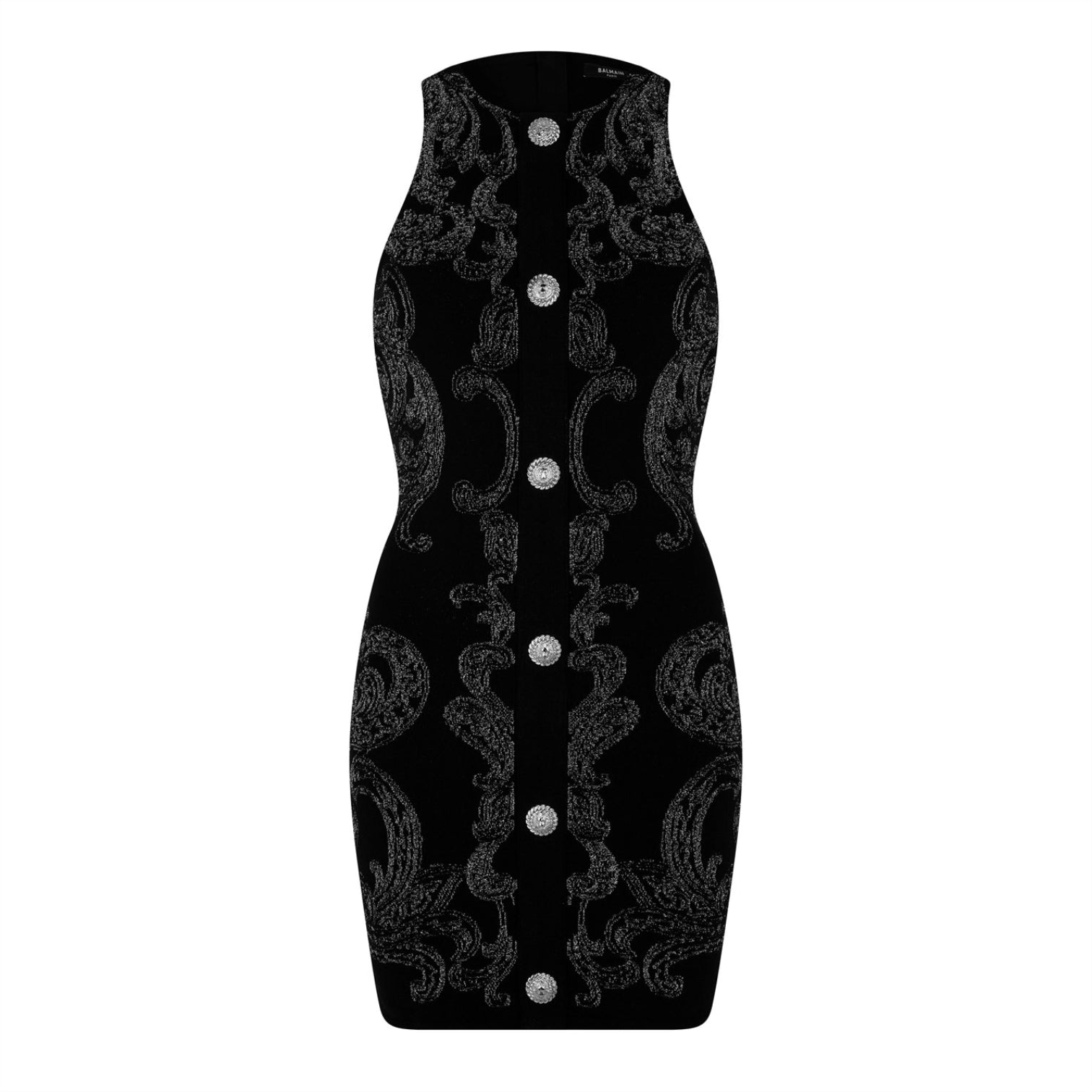 LUXURY HUB BALMAIN BALMAIN PAISLY HALT DRESS