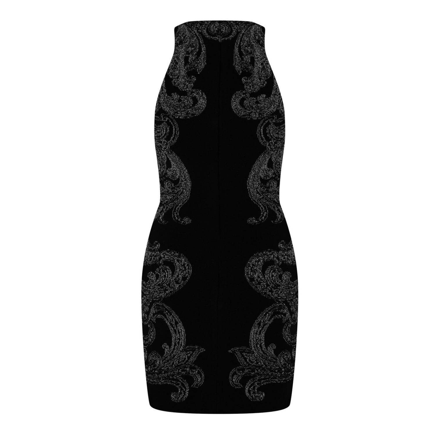 LUXURY HUB BALMAIN BALMAIN PAISLY HALT DRESS