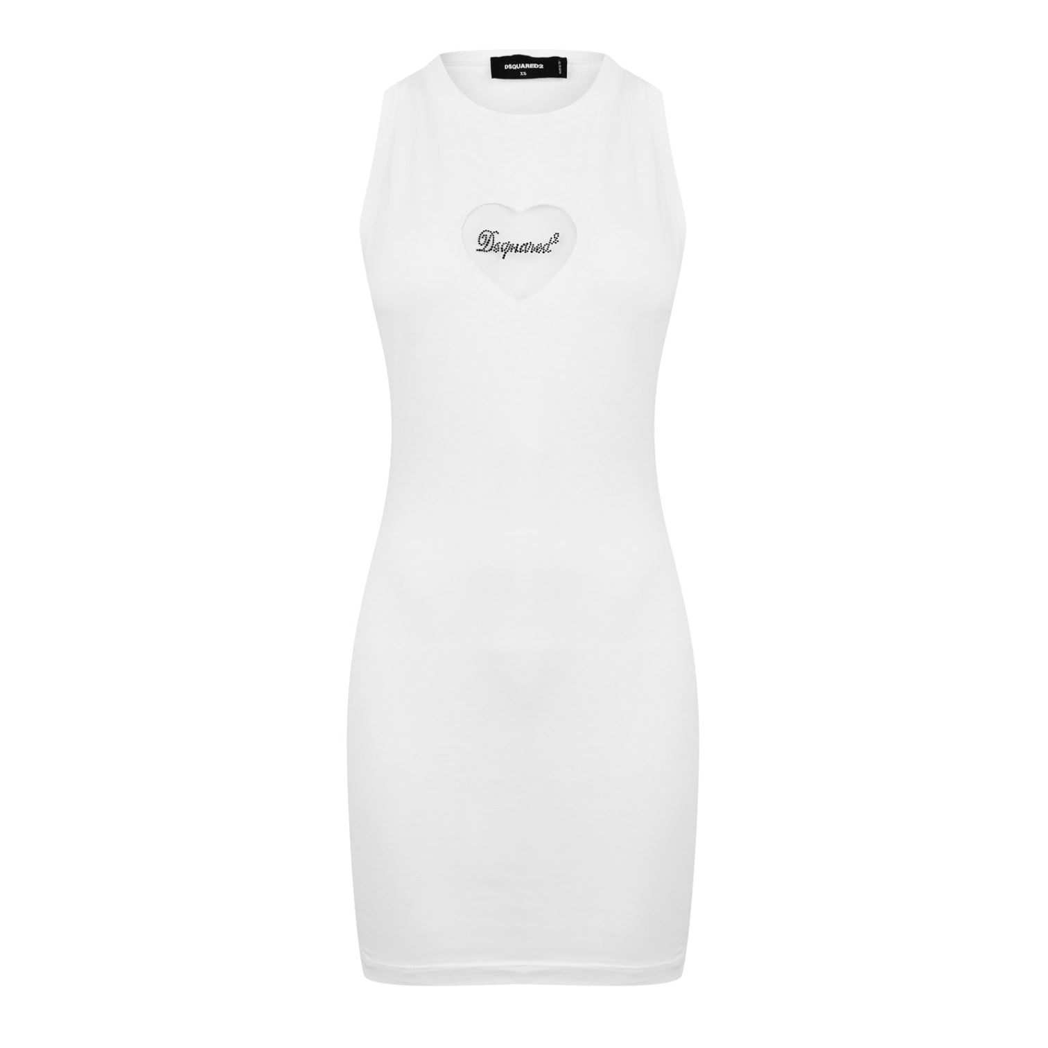 LUXURY HUB DSQUARED2 MINI DRESS WITH HEART DETAIL WOMENS