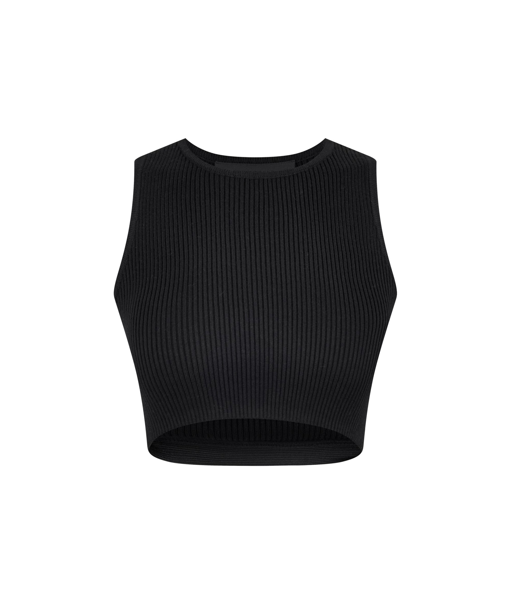 LUXURY HUB FEAR OF GOD ESSENTIALS LOGO PATCH RIBBED CROP TOP