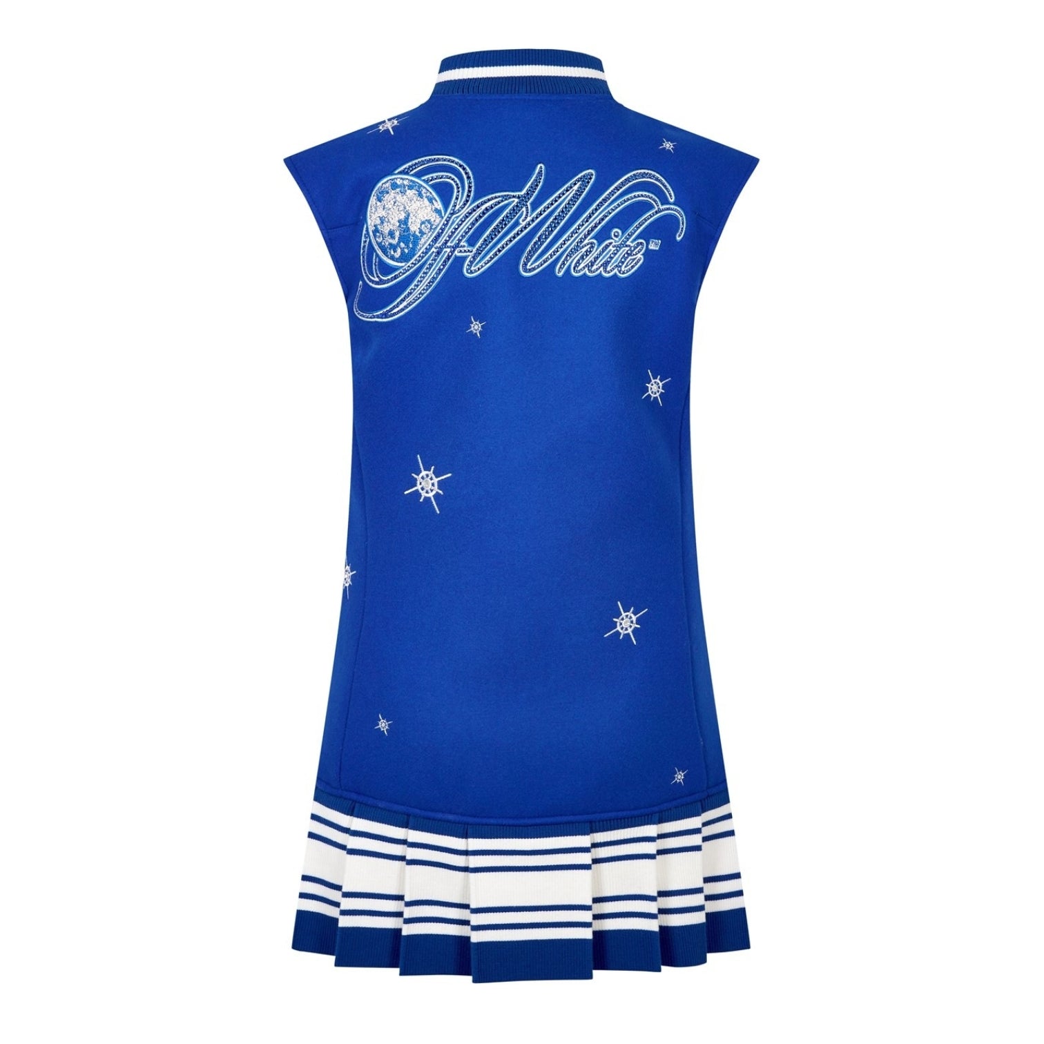 LUXURY HUB OFF WHITE OFF STRS VARSITY DRESS