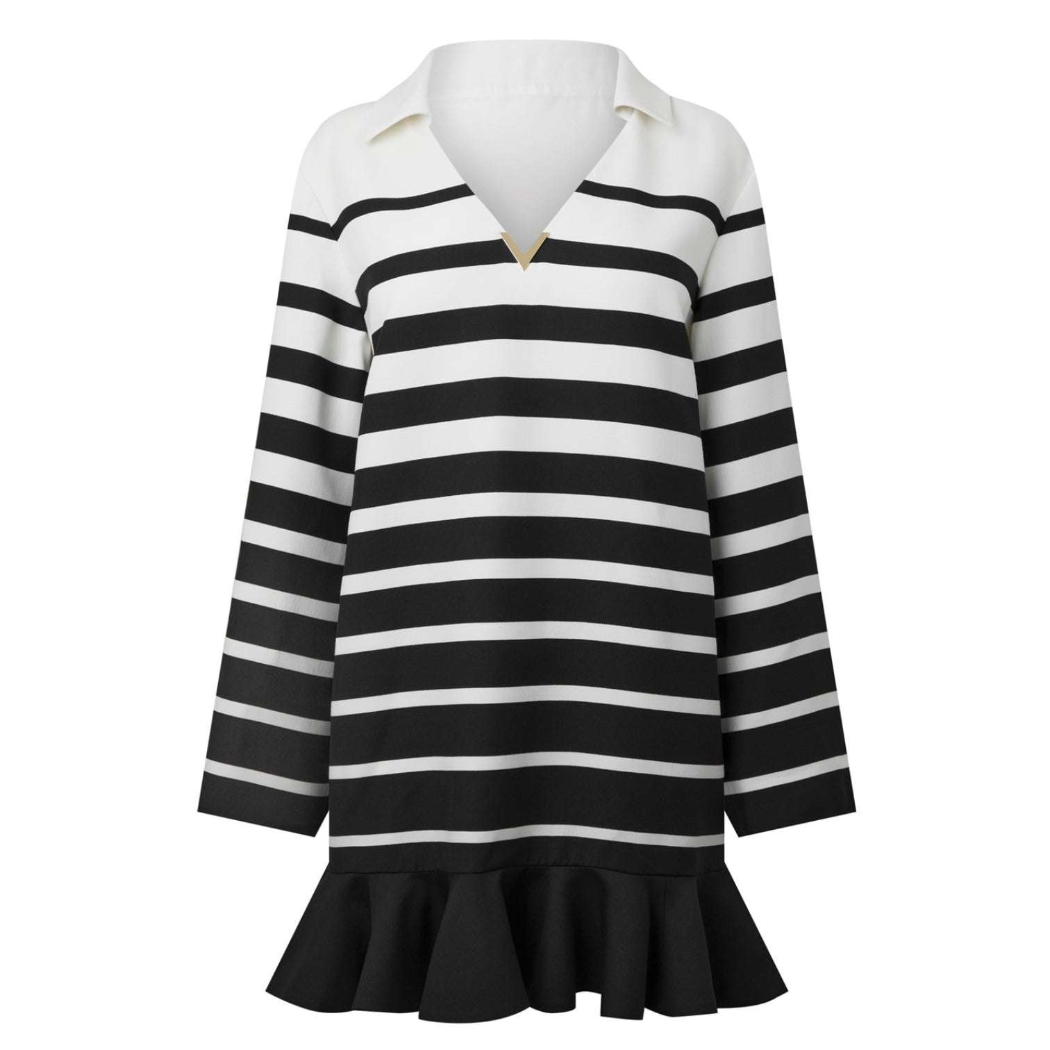 LUXURY HUB VALENTINO VAL STRIPED DRESS