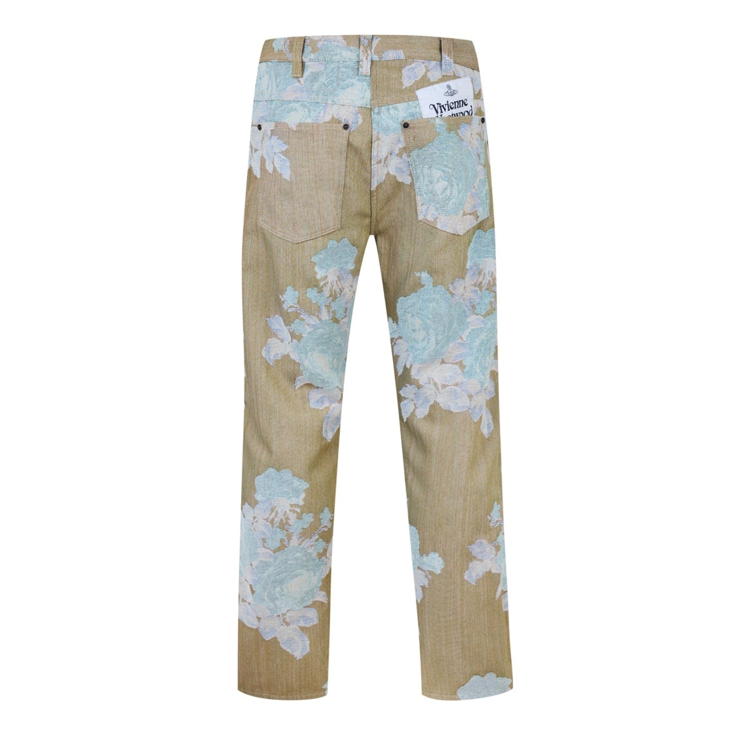 LUXURY HUB VIVIENNE WESTWOOD FLORAL JACQUARD RANCH JEANS