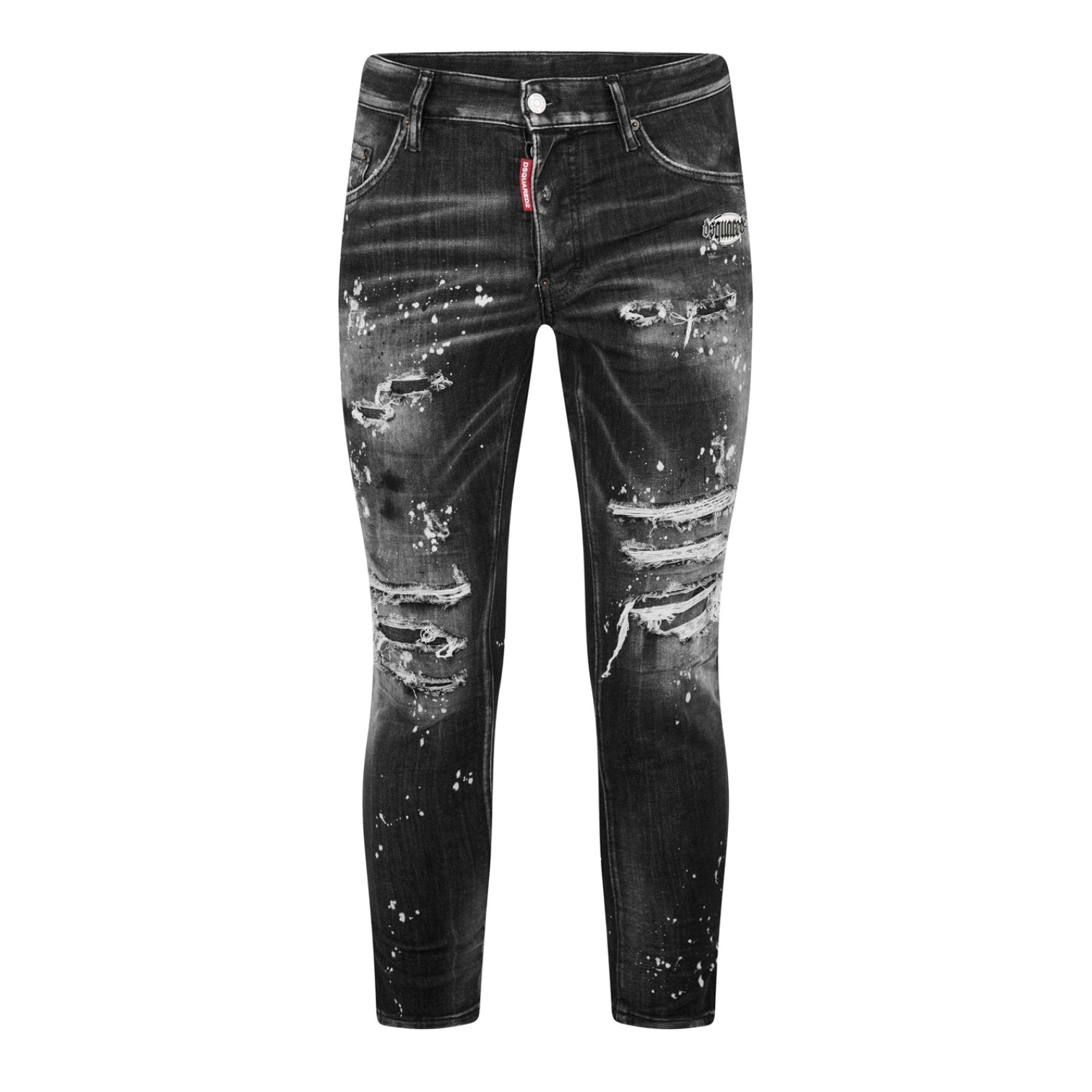 LUXURY HUB DSQUARED2 DISTRESSED PAINT SPLATTER JEANS