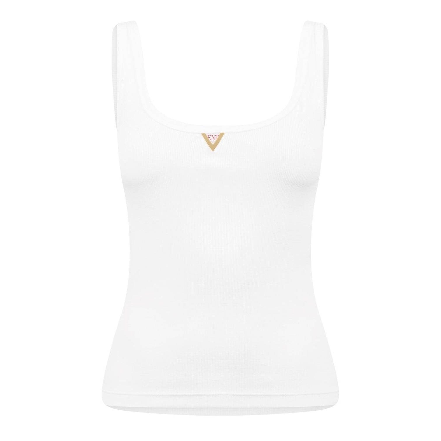 LUXURY HUB VALENTINO RIBBED COTTON TOP