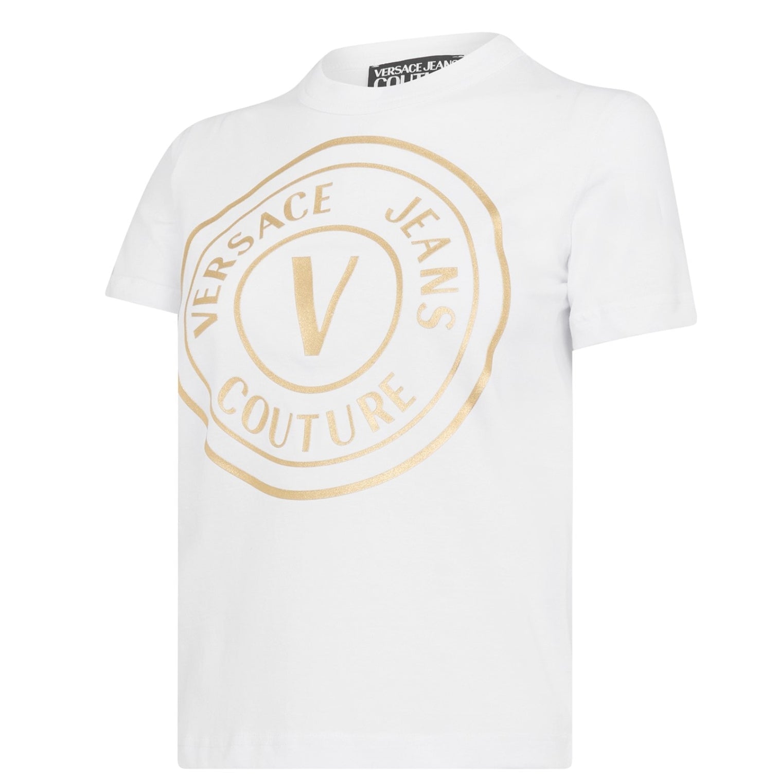 LUXURY HUB VERSACE JEANS COUTURE ROUND LOGO TOP