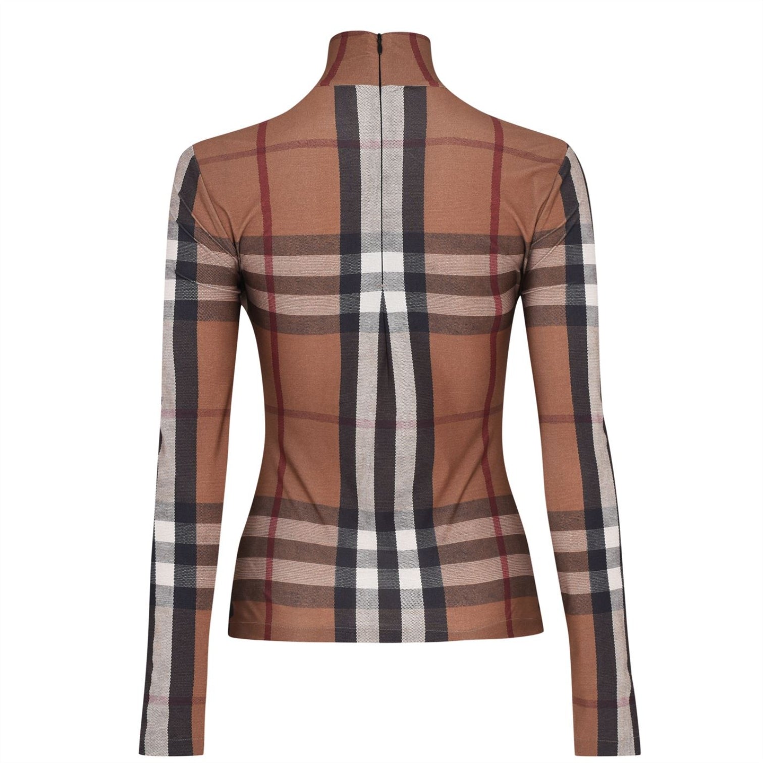 LUXURY HUB BURBERRY EMERY CHECK LONG SLEEVE TOP