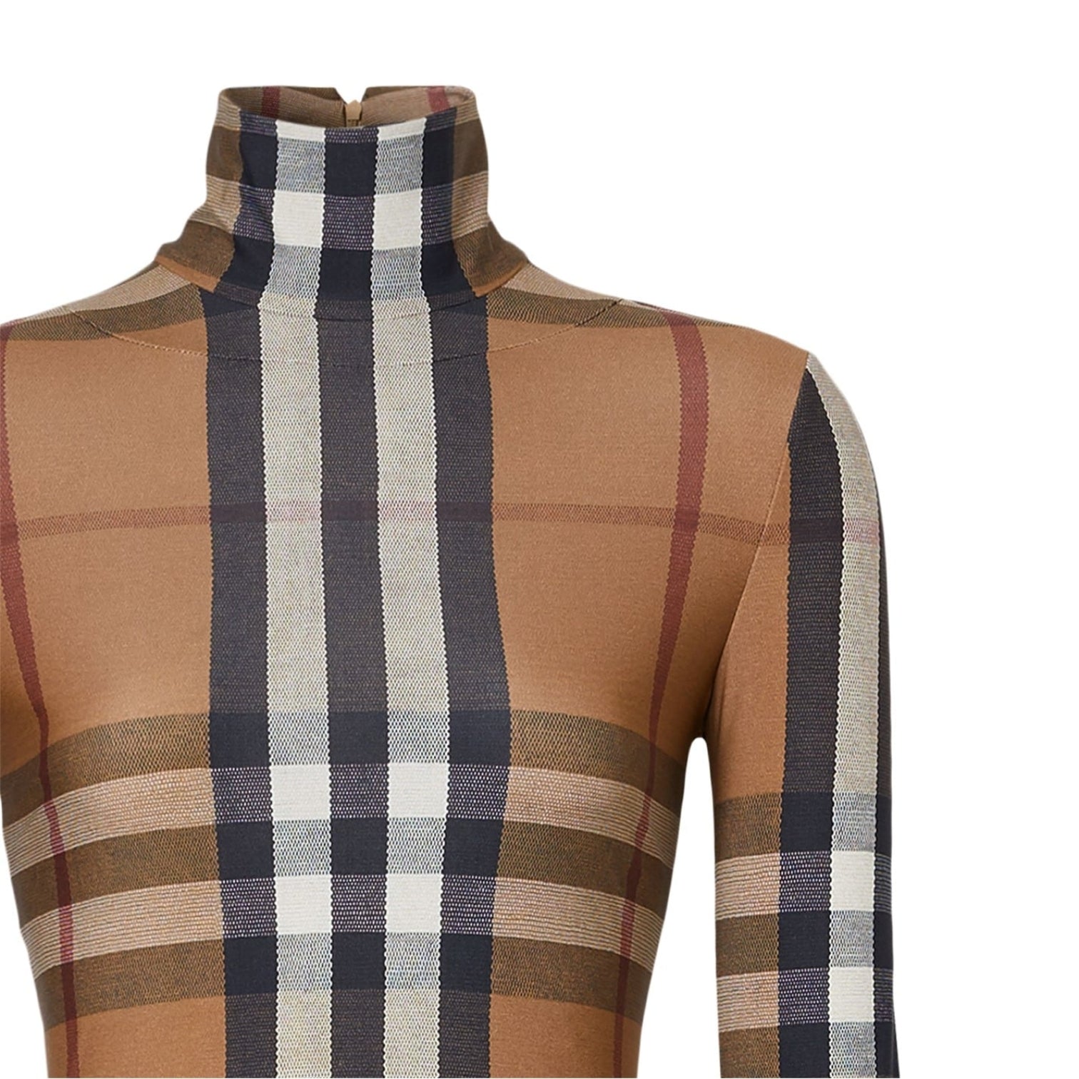 LUXURY HUB BURBERRY EMERY CHECK LONG SLEEVE TOP