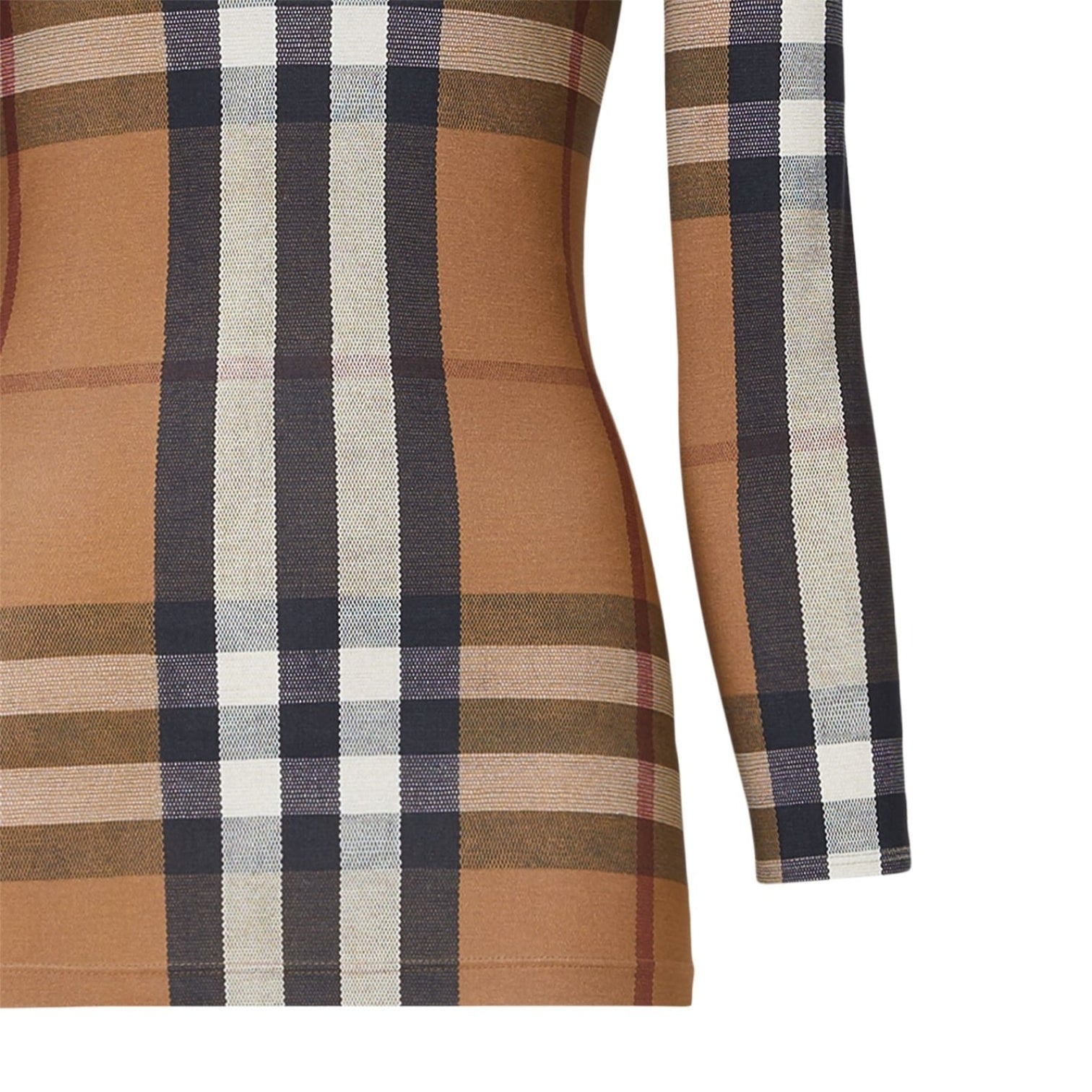 LUXURY HUB BURBERRY EMERY CHECK LONG SLEEVE TOP