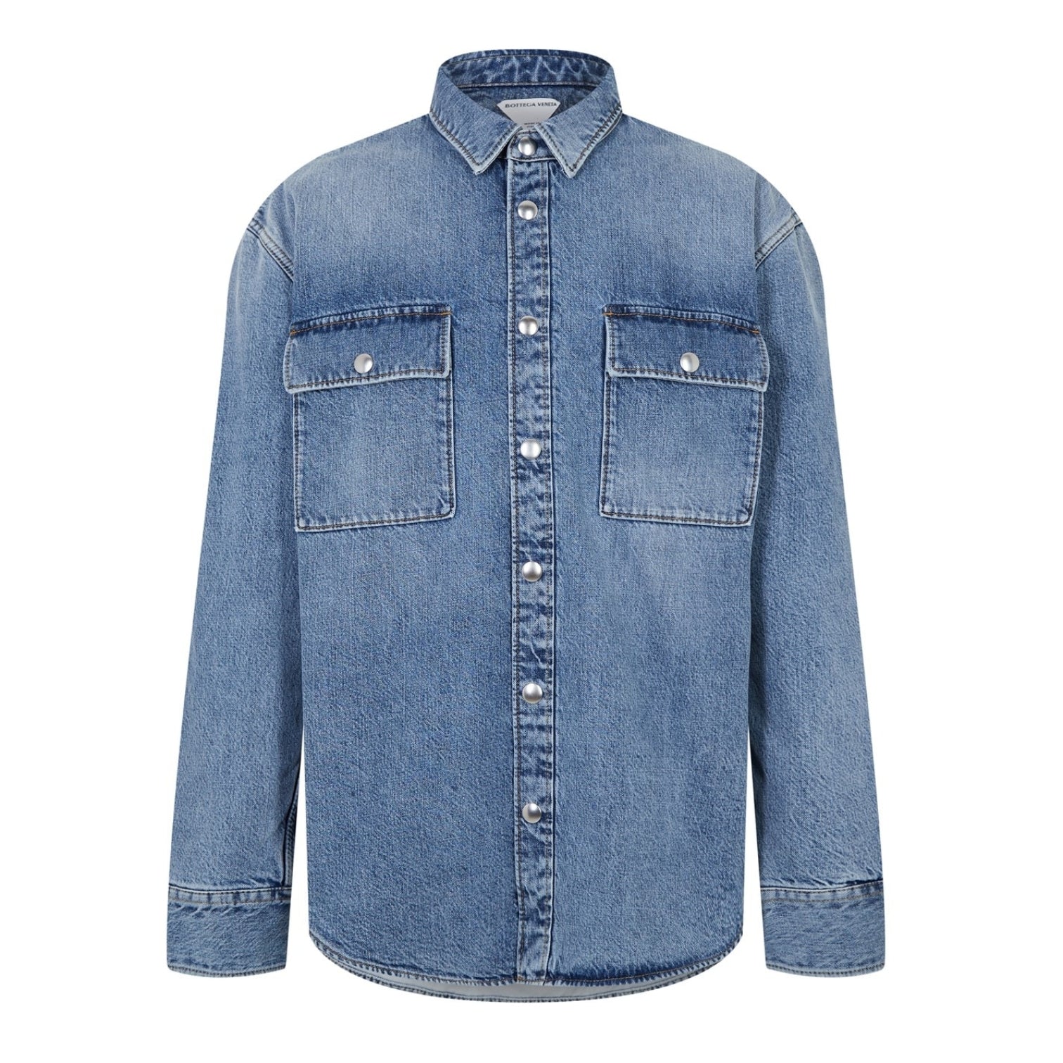 LUXURY HUB BOTTEGA VENETA MEDIUM WASHED DENIM SHIRT