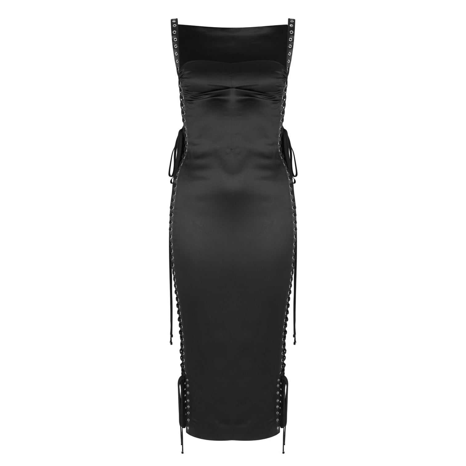 LUXURY HUB DOLCE AND GABBANA SATIN CORSET DRESS