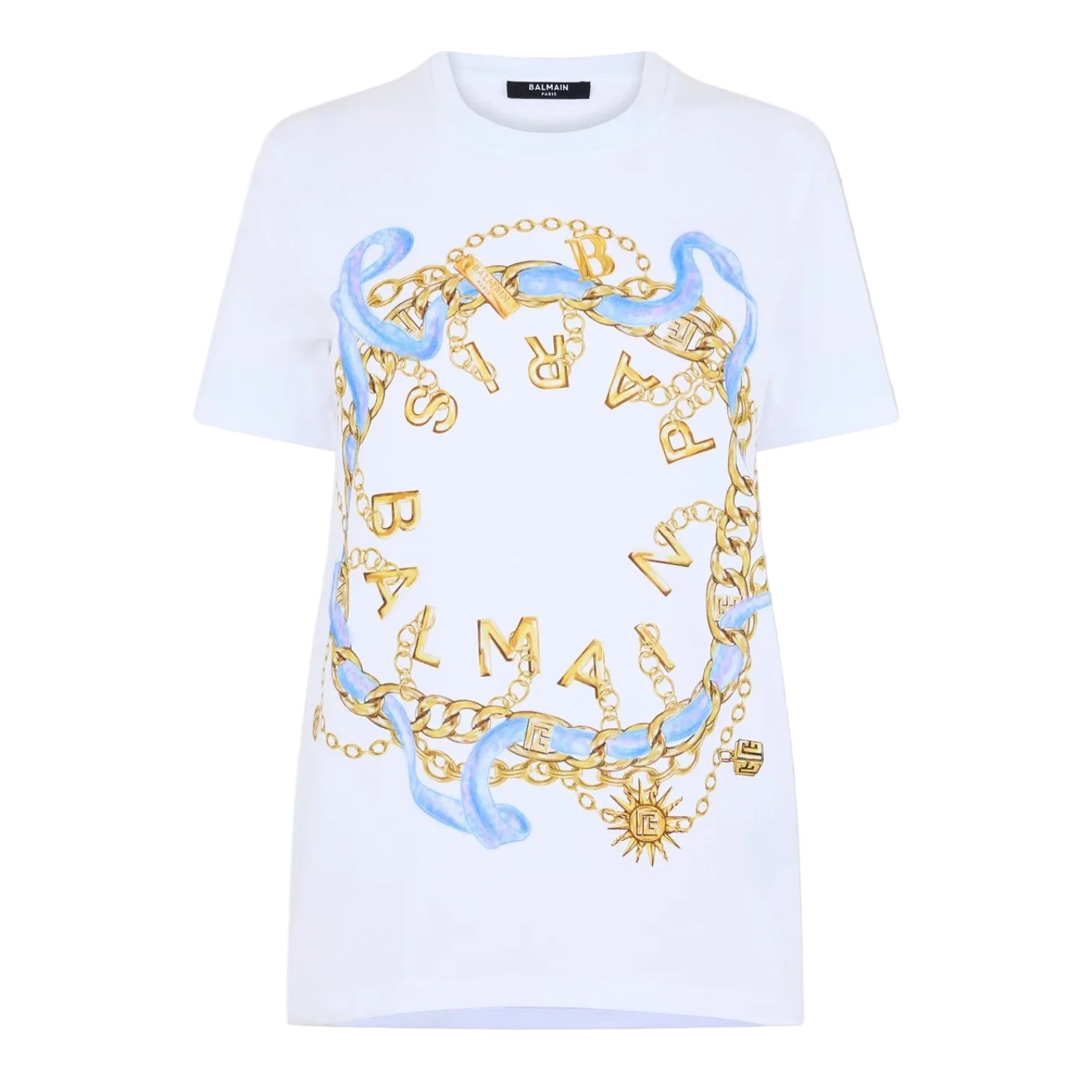 LUXURY HUB BALMAIN WOMEN'S SLIM FIT T-SHIRT