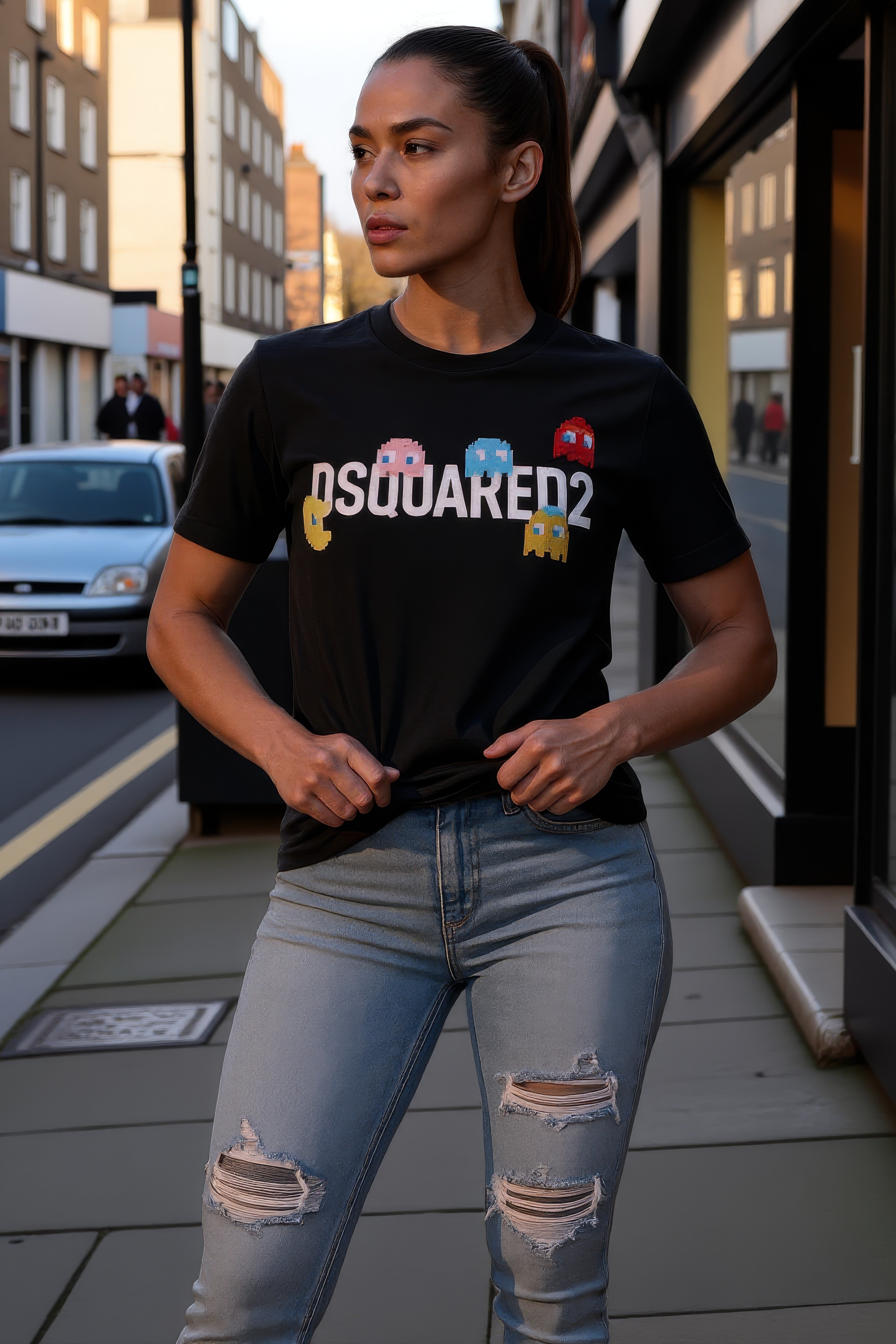 LUXURY HUB DSQUARED2 PAC-MAN LOGO TOP