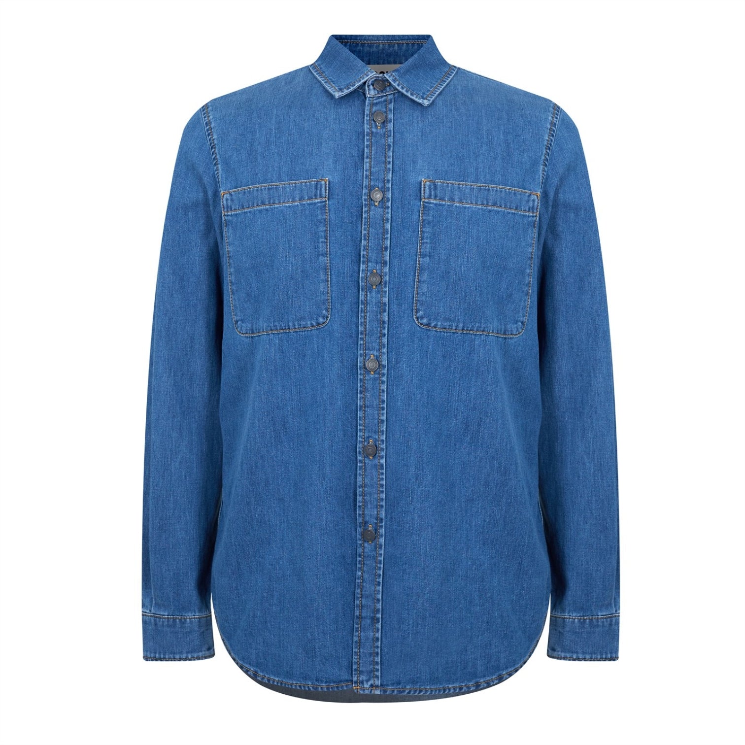 LUXURY HUB MOSCHINO TEDDY BEAR PRINT DENIM SHIRT