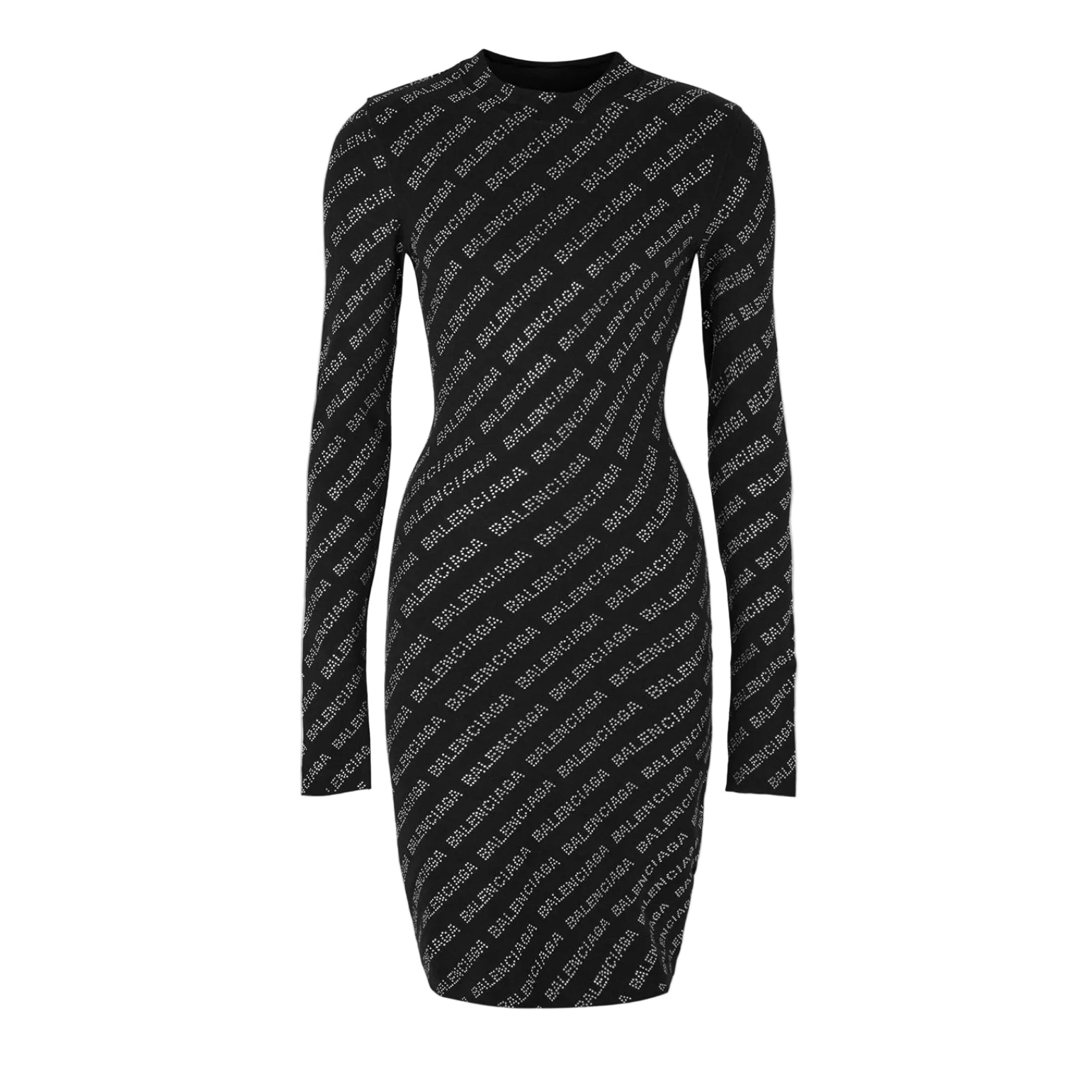 LUXURY HUB BALENCIAGA ALL-OVER LOGO MINI DRESS