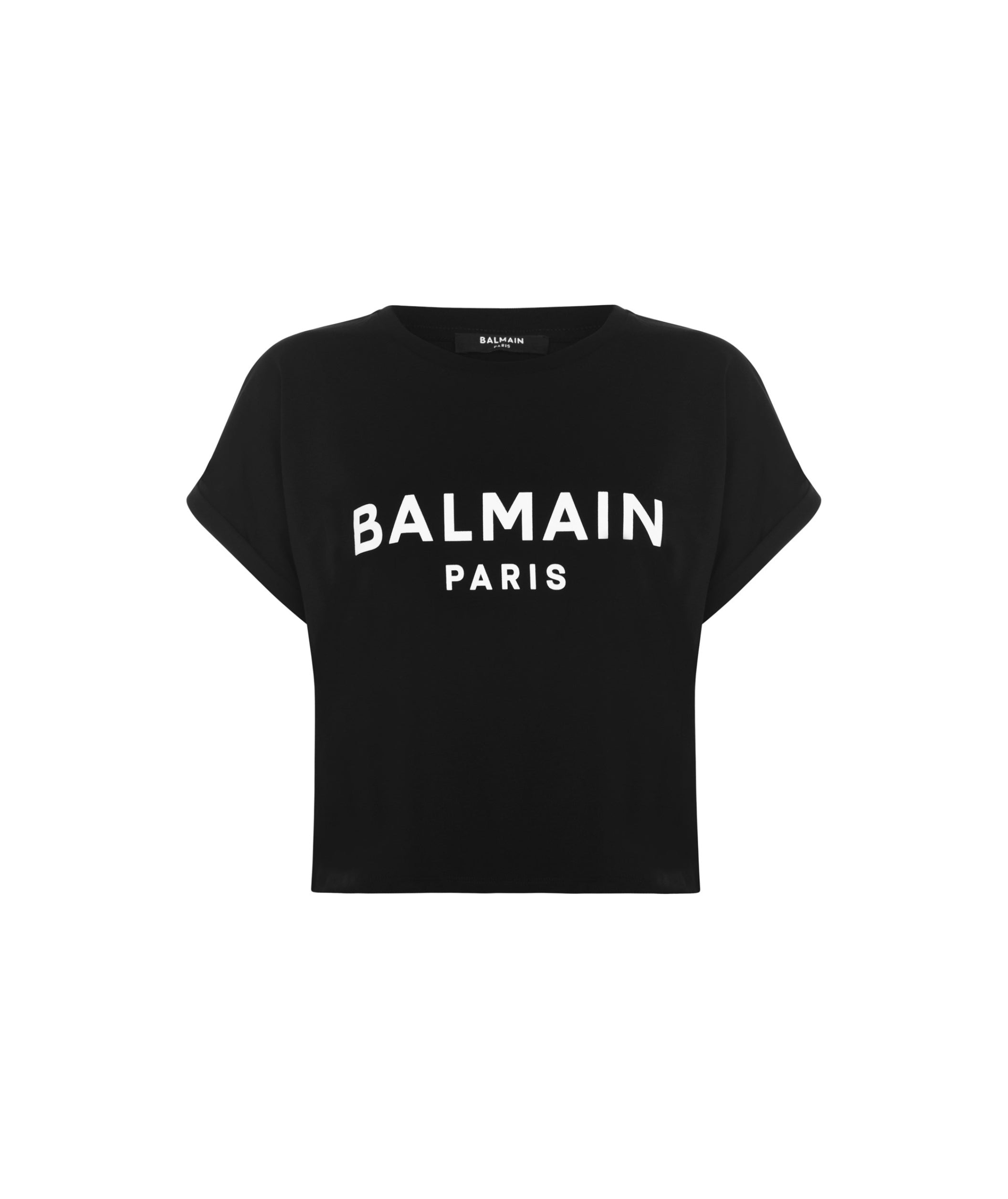 LUXURY HUB BALMAIN CROPPED LOGO TOP