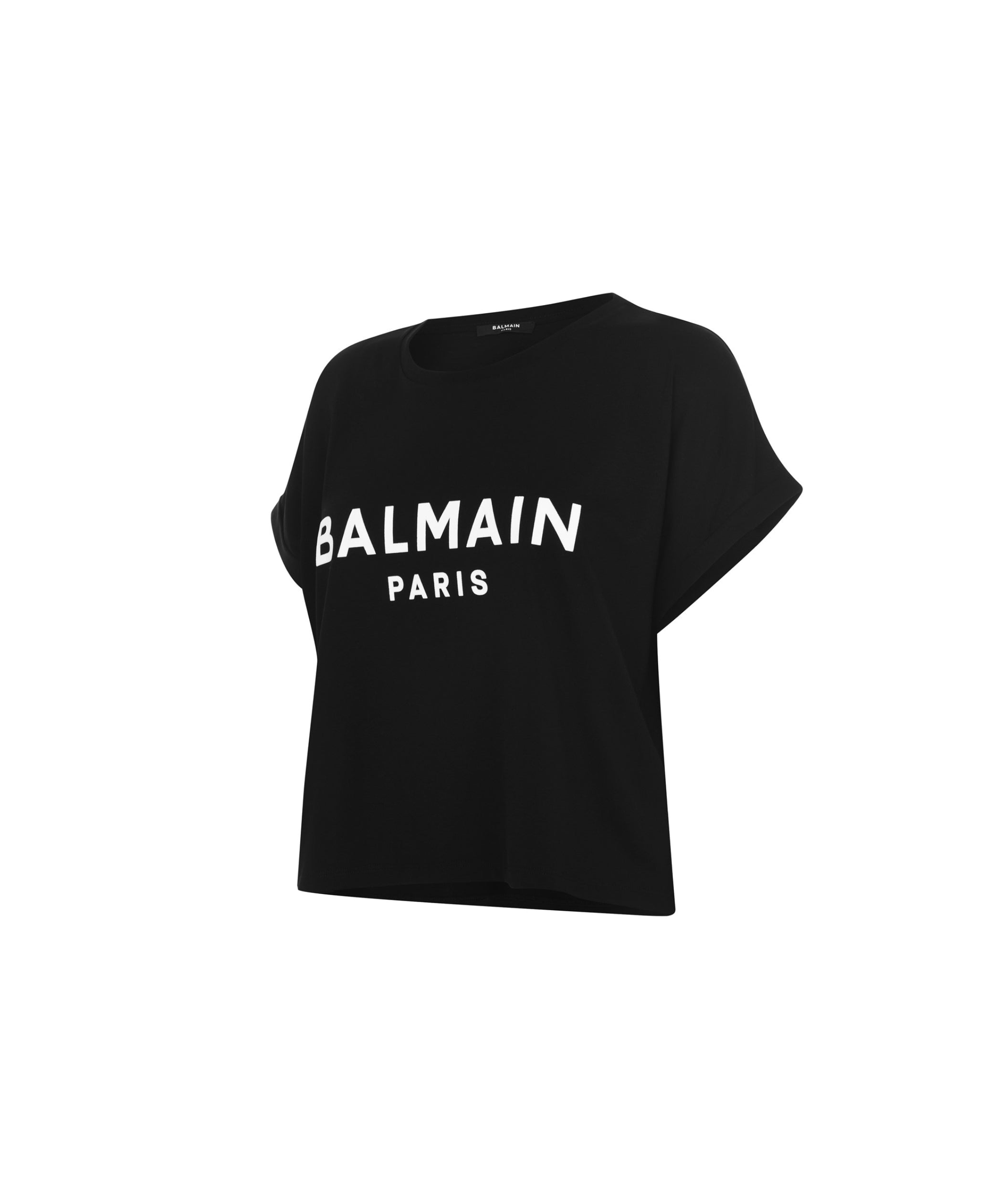 LUXURY HUB BALMAIN CROPPED LOGO TOP