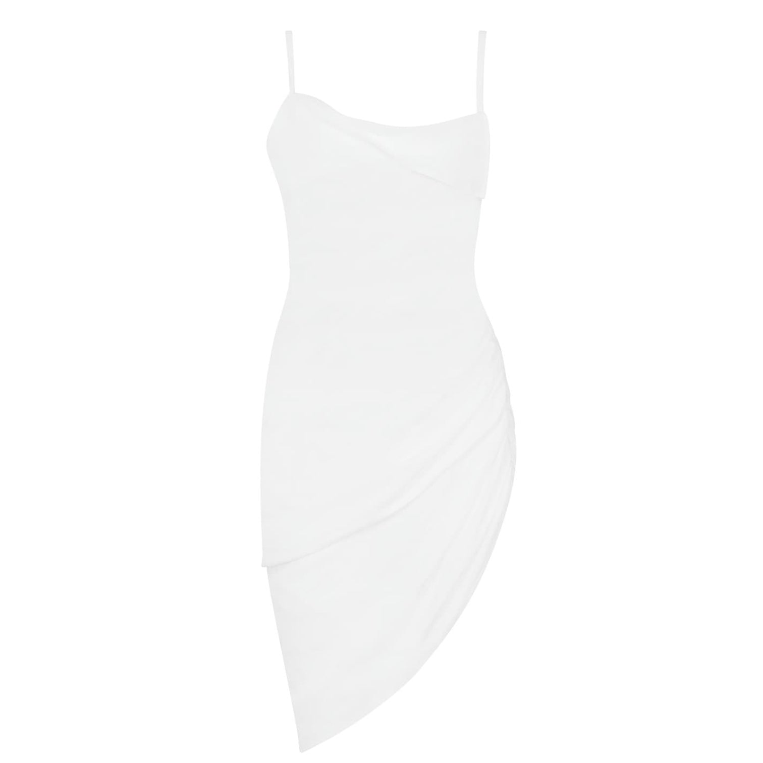 LUXURY HUB JACQUEMUS LA ROBE SAUDADE ASYMMETRICAL MINI DRESS