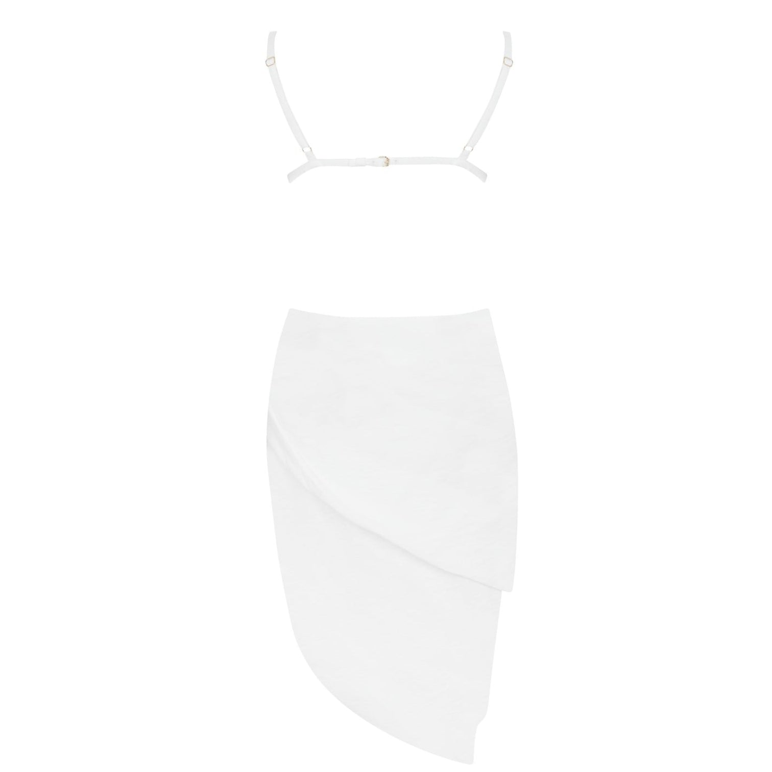 LUXURY HUB JACQUEMUS LA ROBE SAUDADE ASYMMETRICAL MINI DRESS