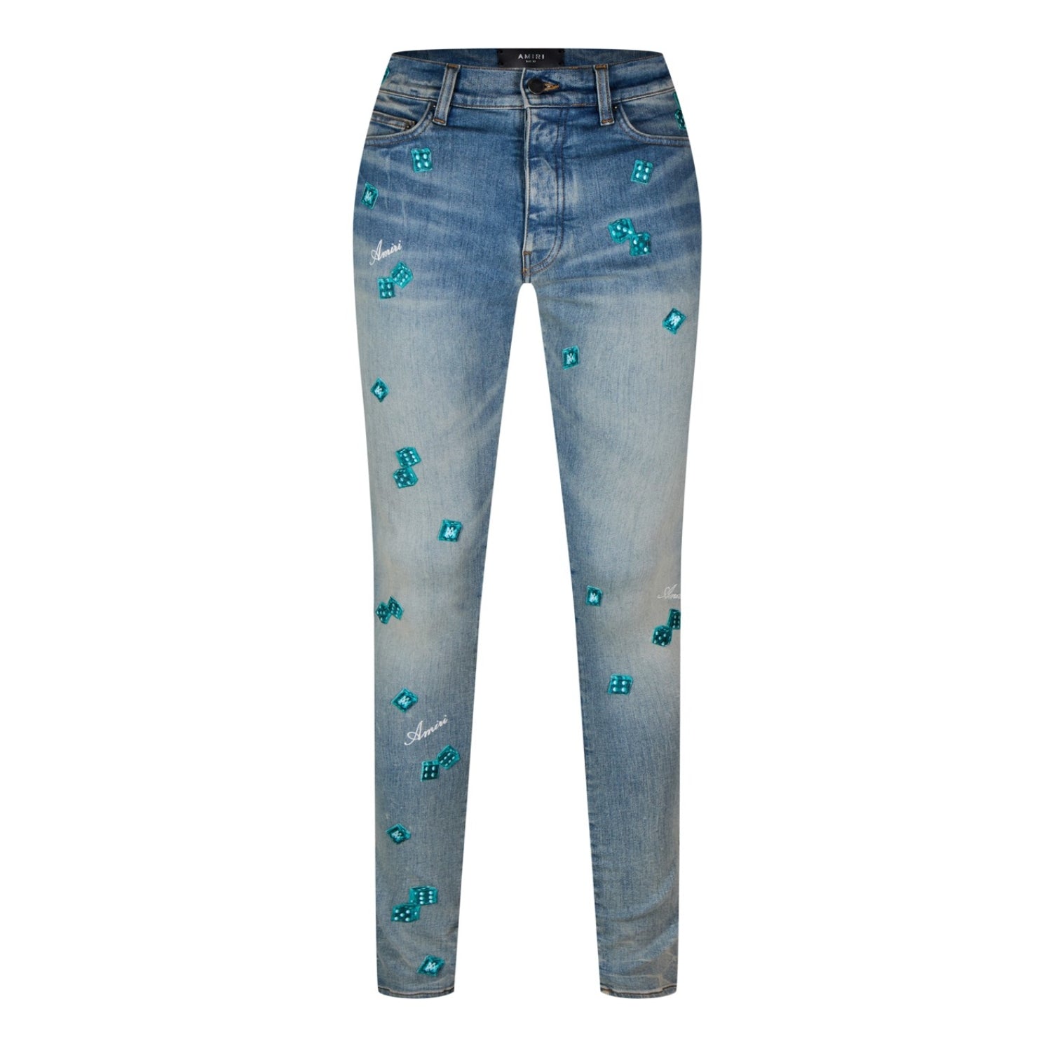 LUXURY HUB AMIRI DICE SKINNY JEANS