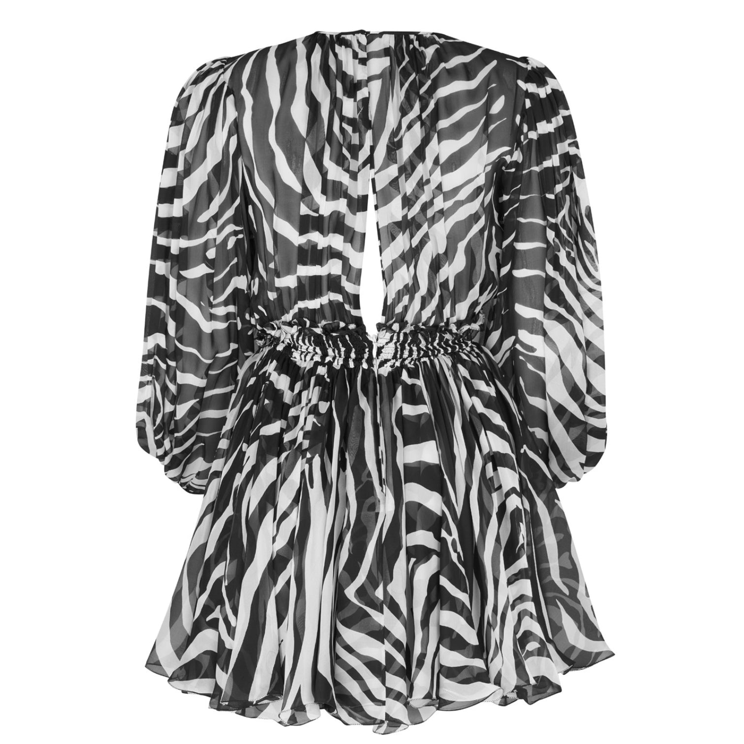 LUXURY HUB DOLCE AND GABBANA ZEBRA PRINT MINI DRESS