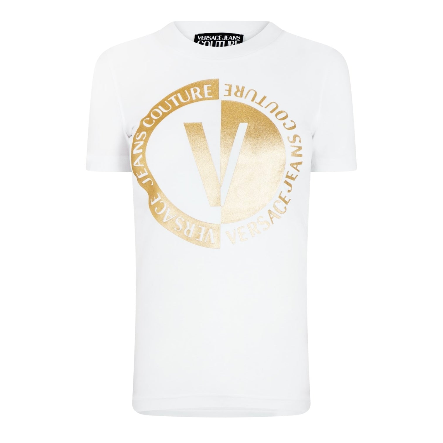 LUXURY HUB VERSACE JEANS COUTURE PRINTED LOGO TOP