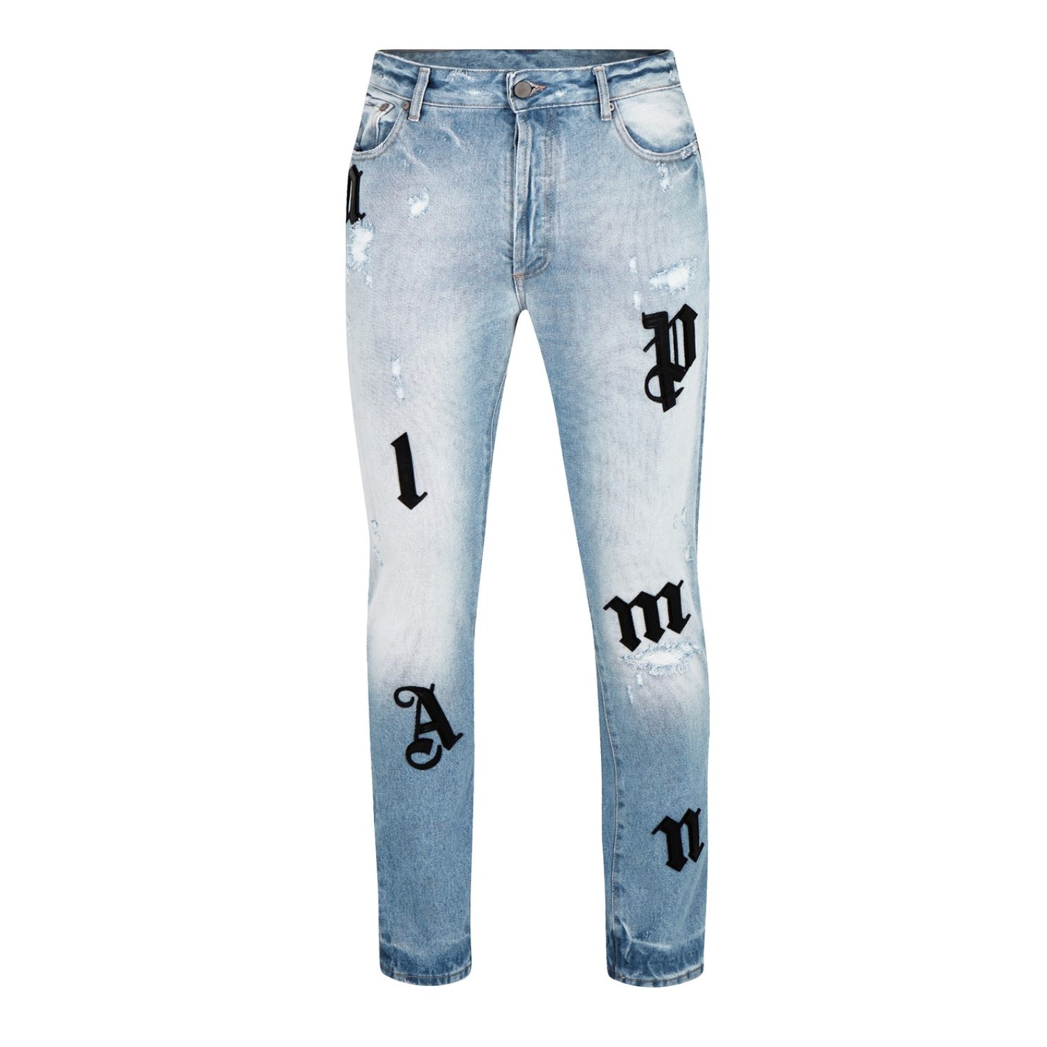 LUXURY HUB PALM ANGELS PATCH LOGO JEANS