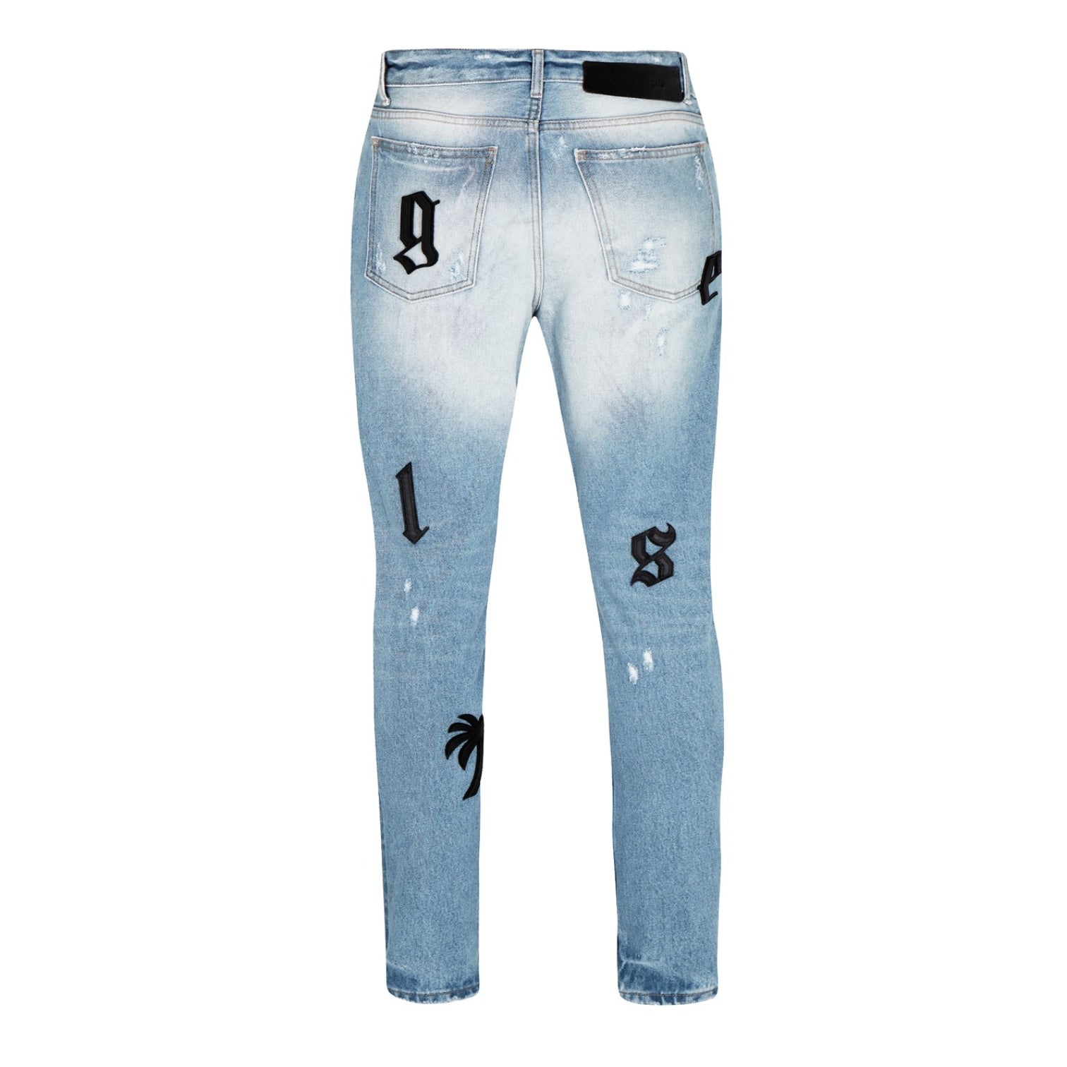 LUXURY HUB PALM ANGELS PATCH LOGO JEANS