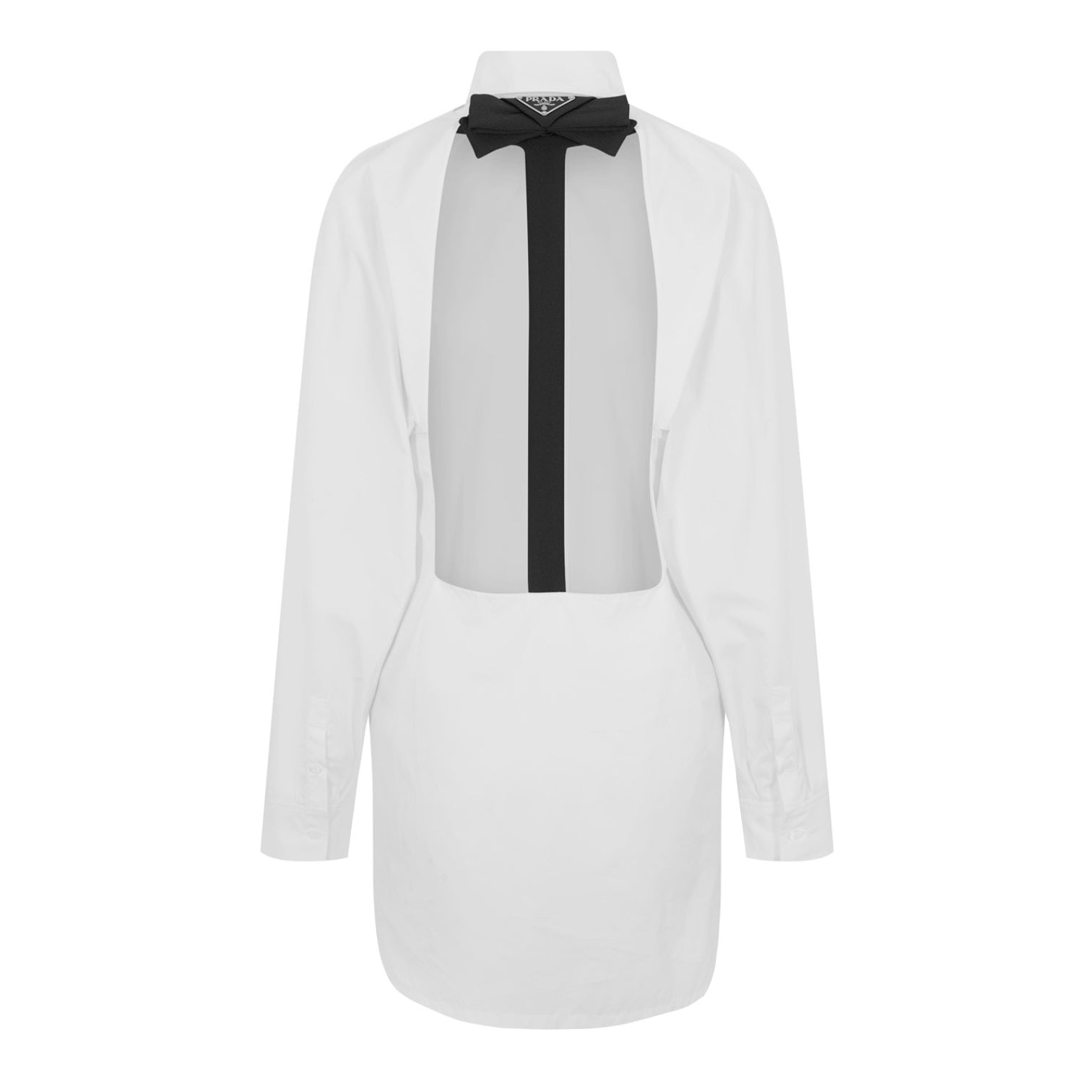 LUXURY HUB PRADA OPEN BACK POPLIN SHIRT