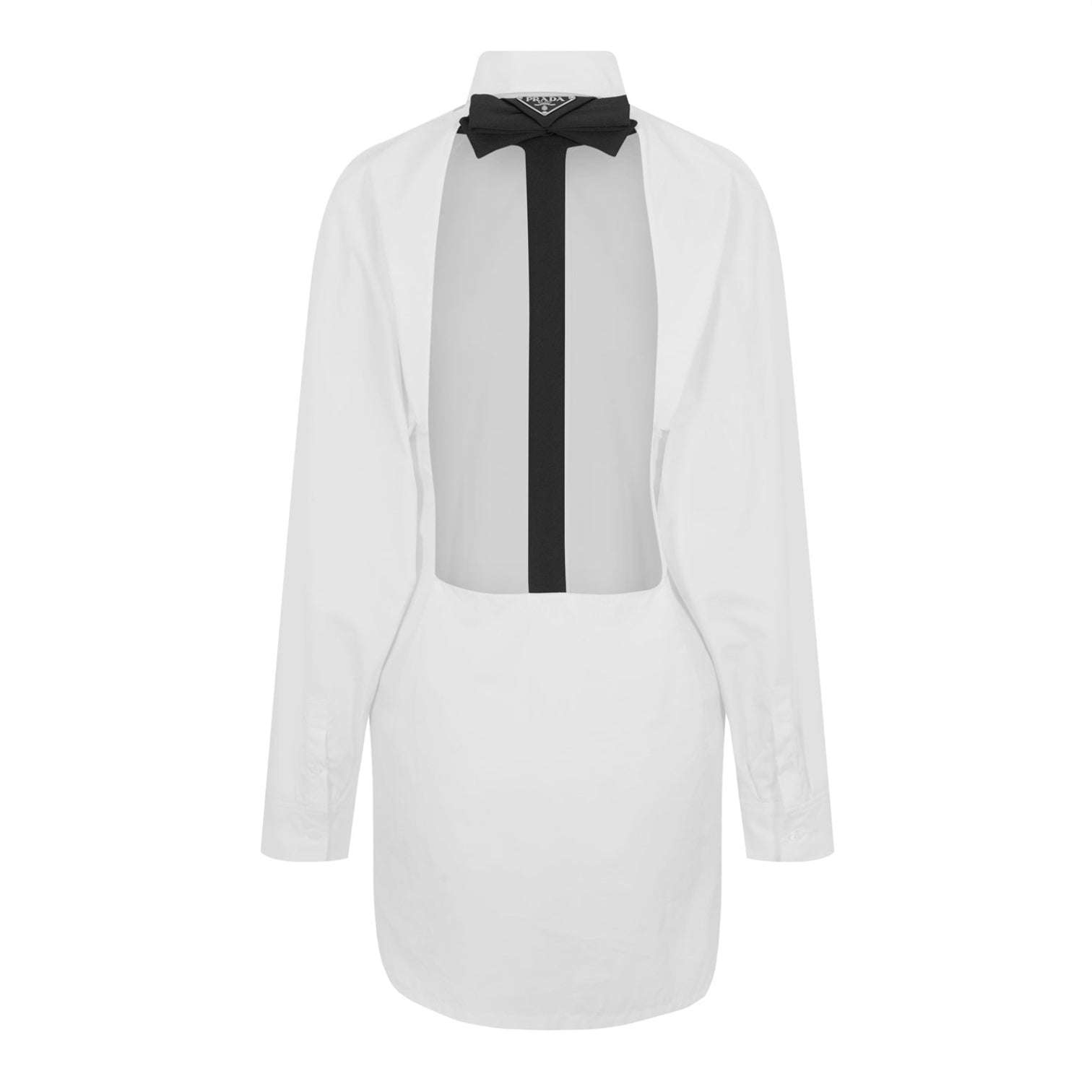 LUXURY HUB PRADA OPEN BACK POPLIN SHIRT