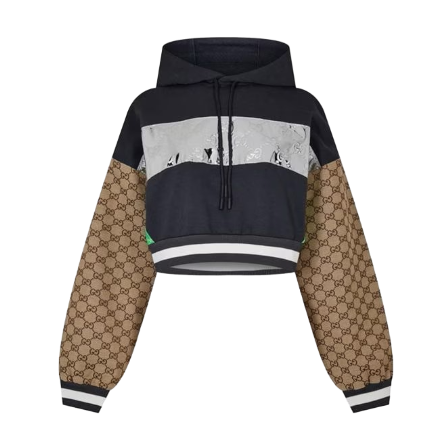 LUXURY HUB GUCCI DOUBLE G CROPPED HOODIE