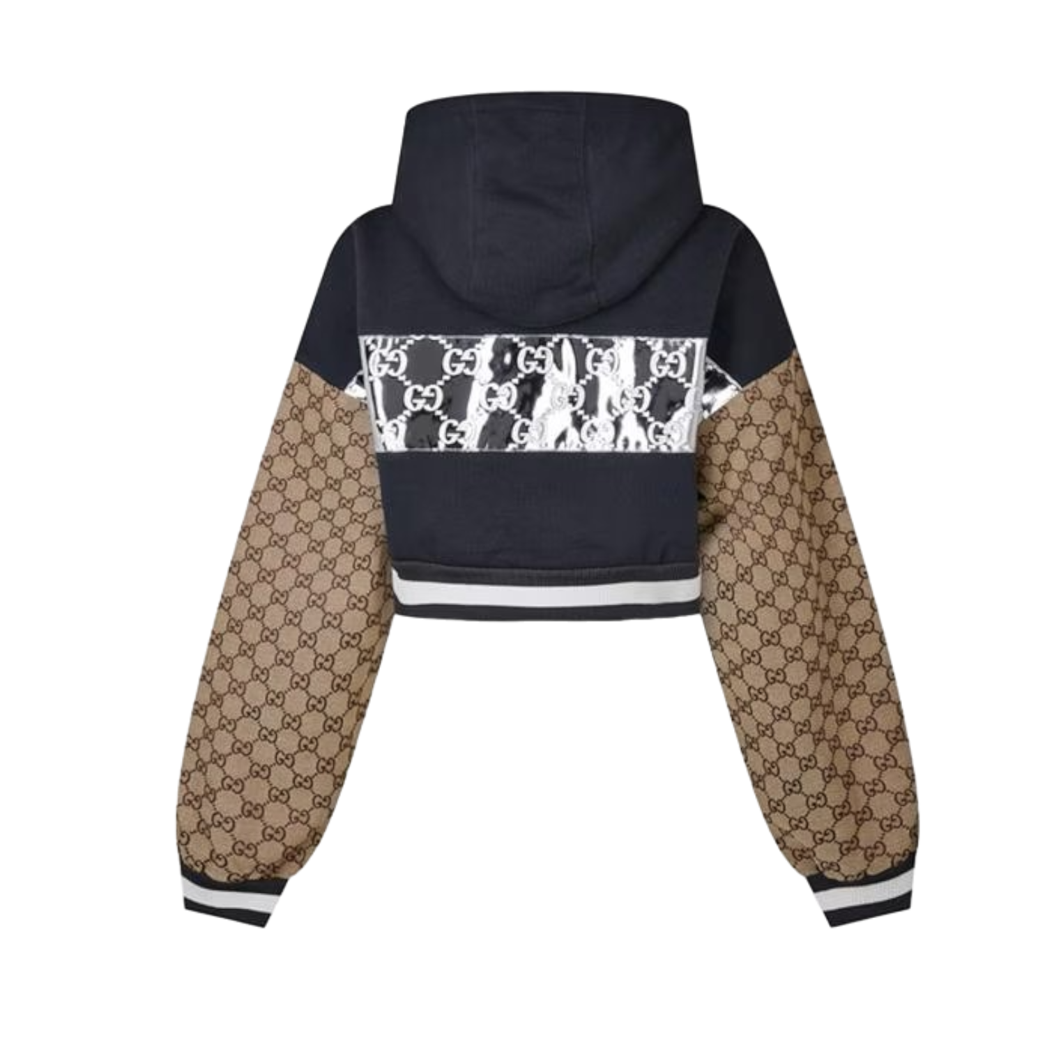 LUXURY HUB GUCCI DOUBLE G CROPPED HOODIE