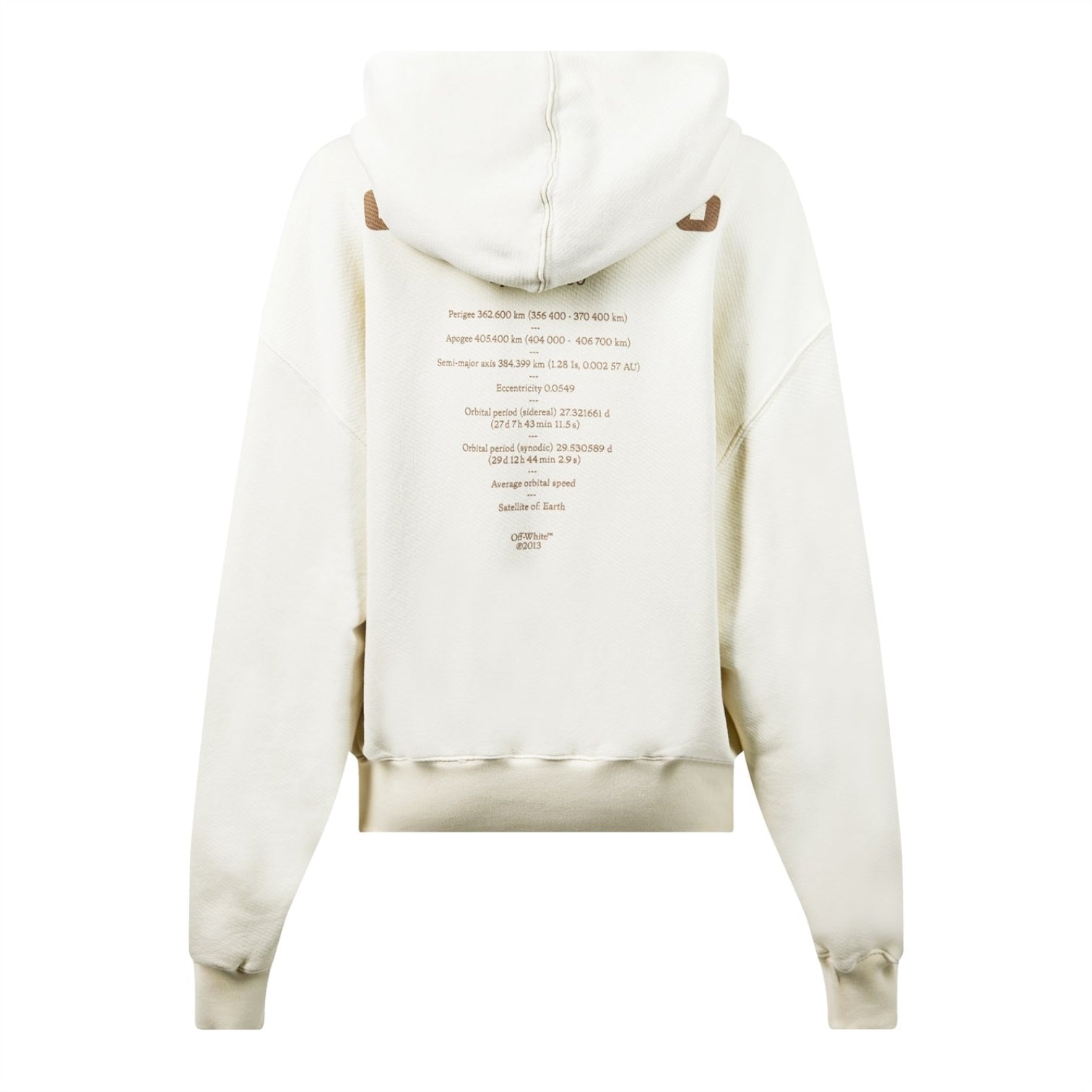 LUXURY HUB OFF WHITE ON THE GO MOON HOODIE