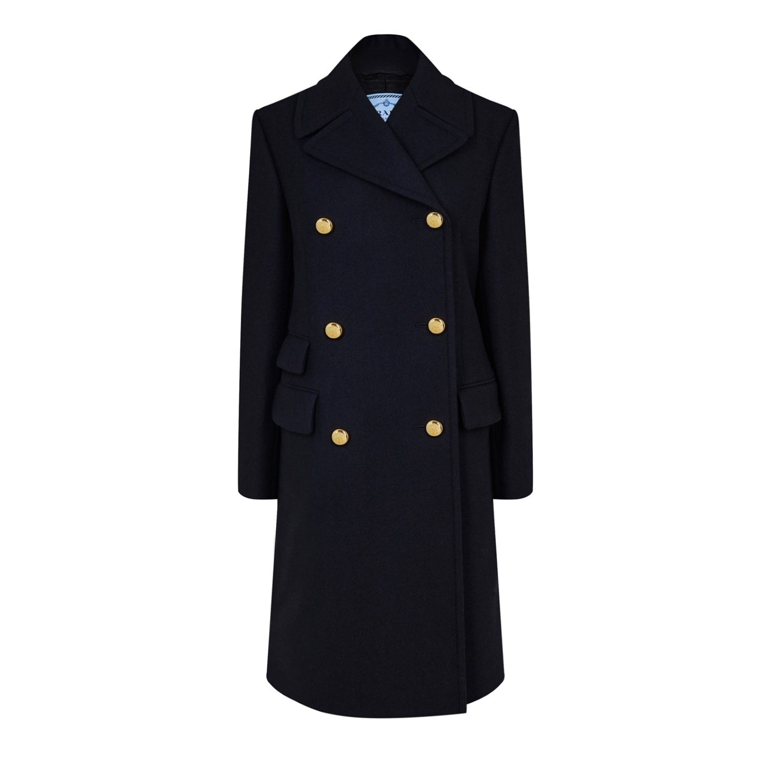 LUXURY HUB PRADA DOUBLE BREASTED PEACOAT