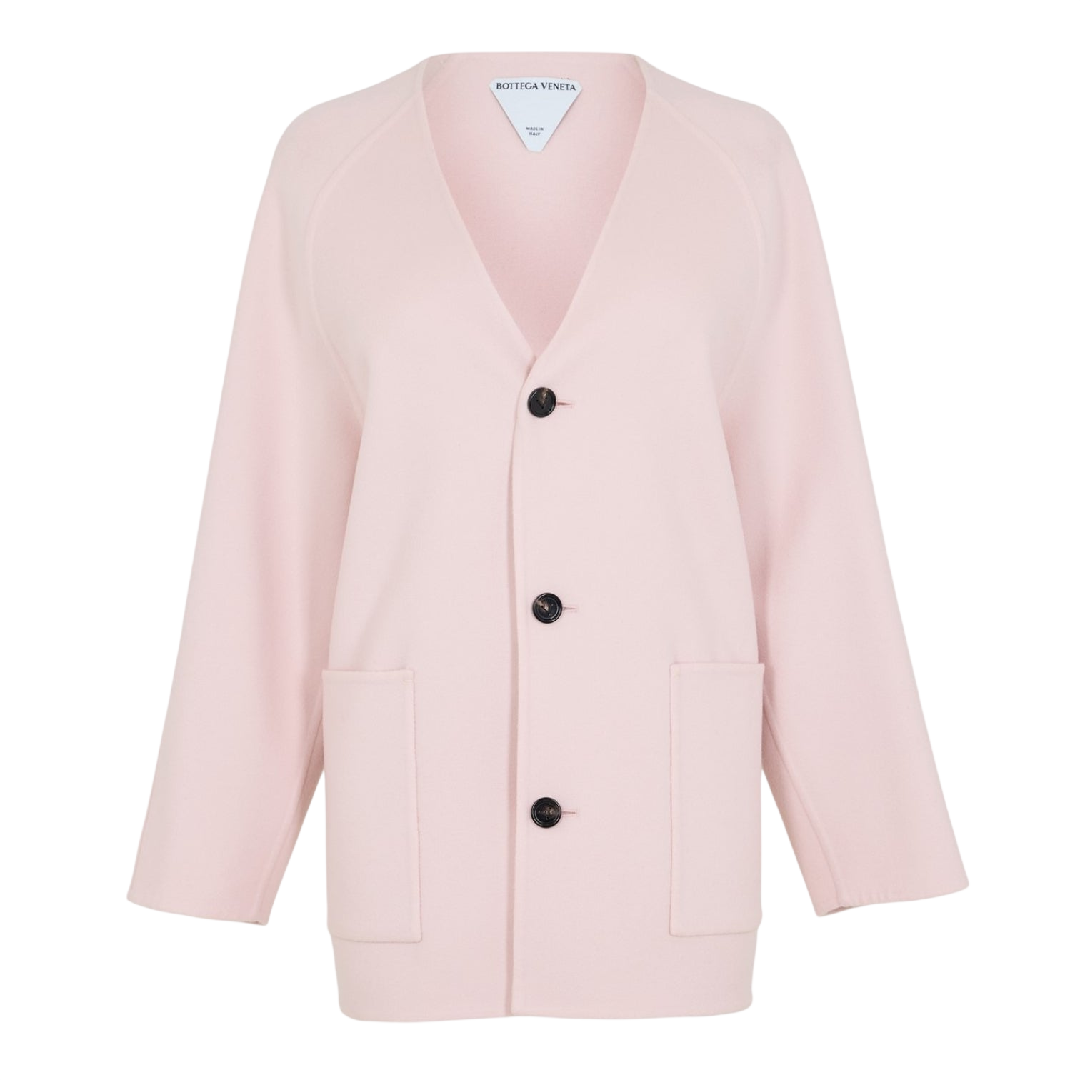 LUXURY HUB BOTTEGA VENETA WOMEN'S WOOL AND CASHMERE LONG SLEEVE OVERCOAT